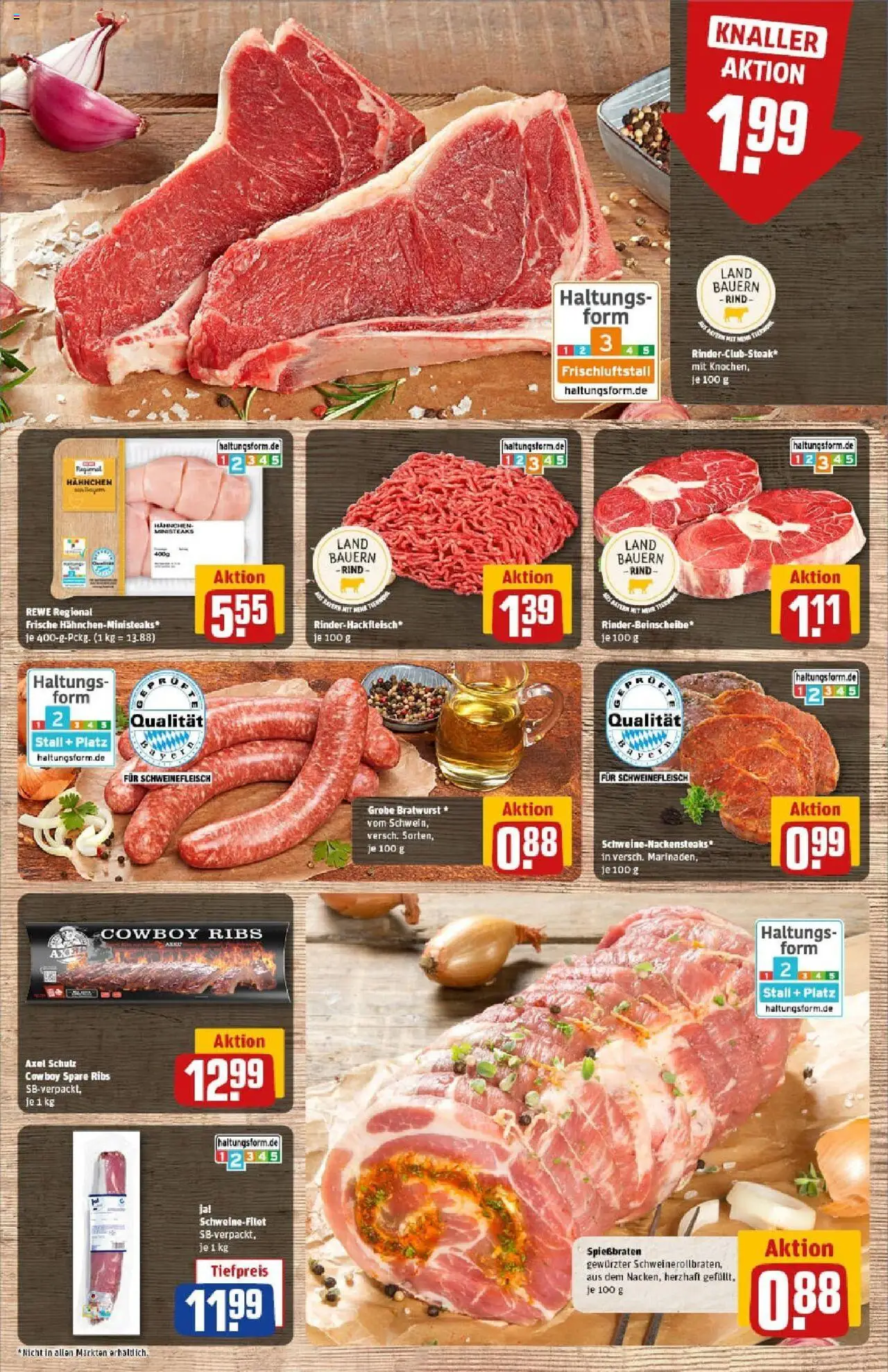 Rewe prospekt Dachau	 - gültig ab dem 29.06.2025 | Seite: 11 | Produkte: Hahnchen, Bratwurst, Spare ribs, Schweinefleisch