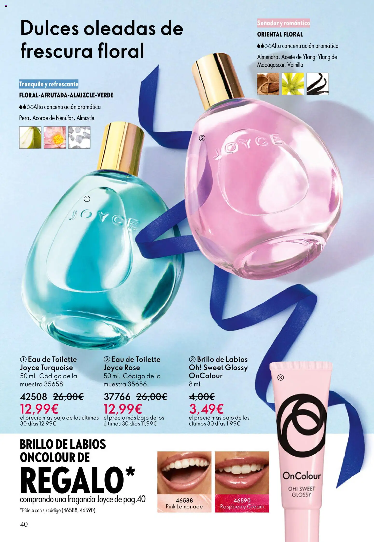 Oriflame - Catálogo Campaña 17 │ válido desde el 10.12.2025 | Página: 40 | Productos: Fragancia, Eau de toilette, Brillo de labios, Aceite
