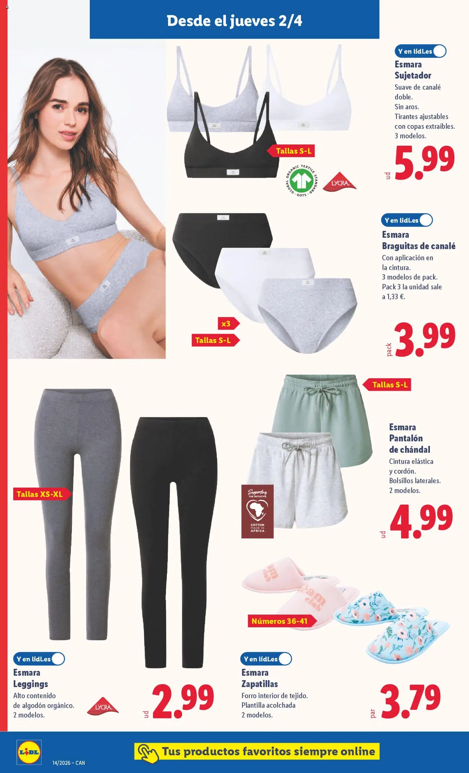 Lidl folleto de bazar │ válido desde el 30.03.2026 | Página: 22 | Productos: Zapatillas, Pantalón de chándal