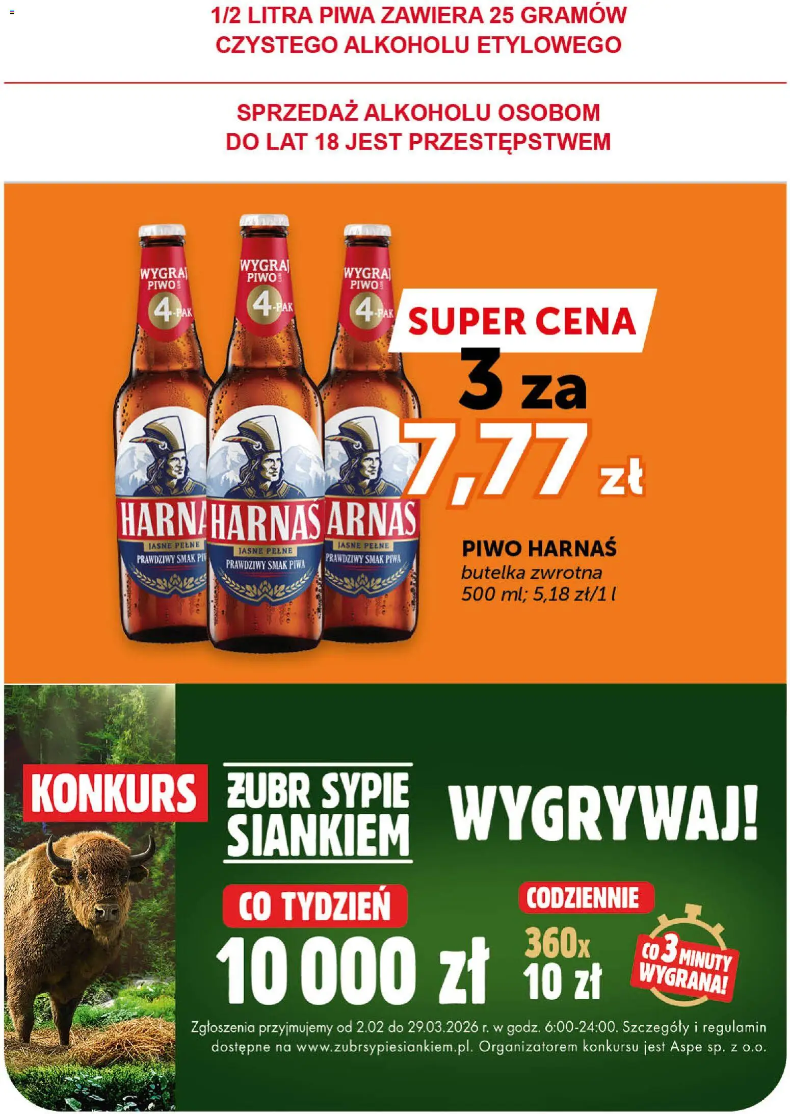 ABC gazetka - Market od 05.03.2026 | Strona: 3 | Produkty: Harnaś, Piwo
