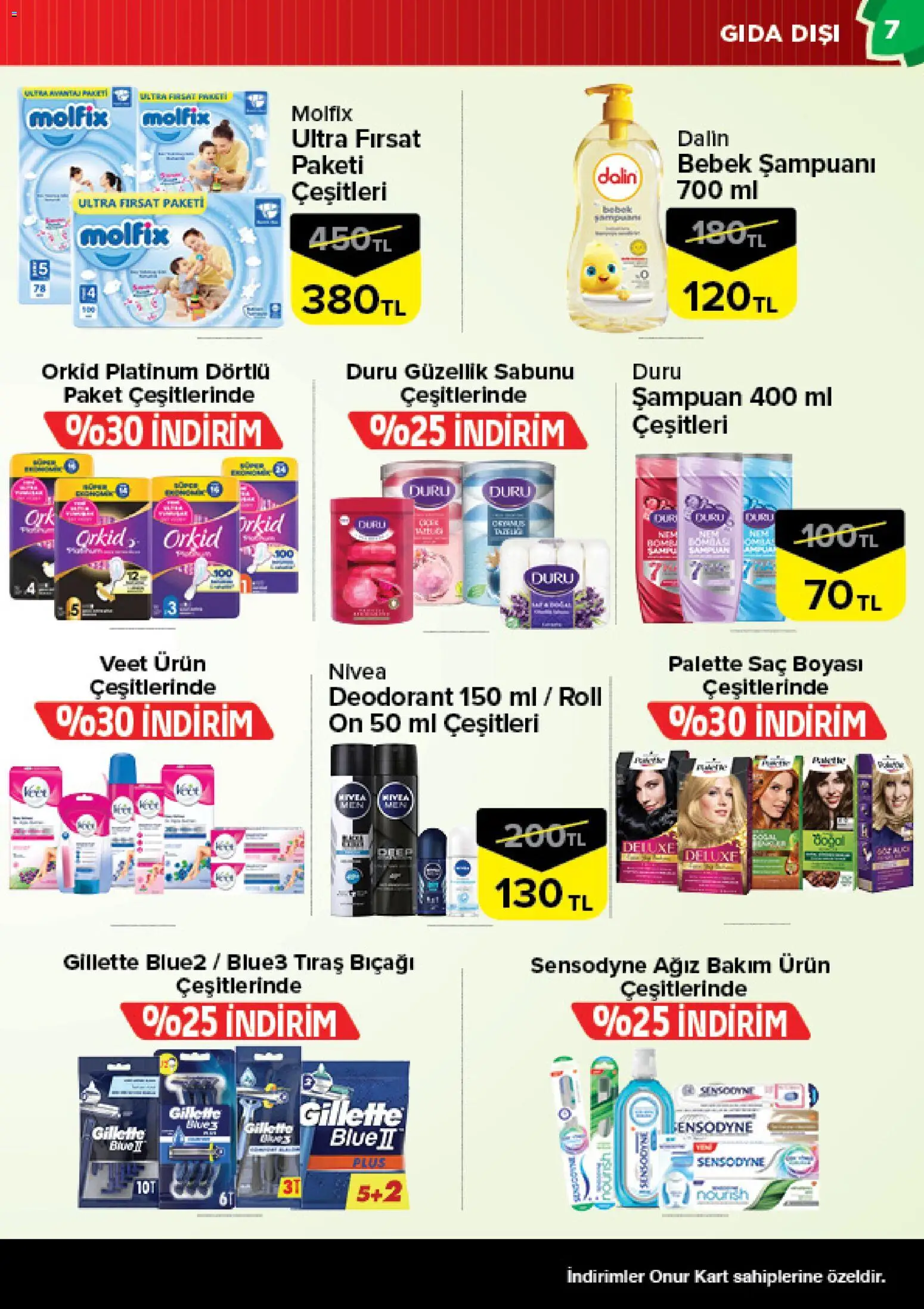 Onur Market Katalog -Trakya - 13.01.2026 tarihinden itibaren geçerlidir | Sayfa: 7 | Ürünler: Şampuan, Deodorant