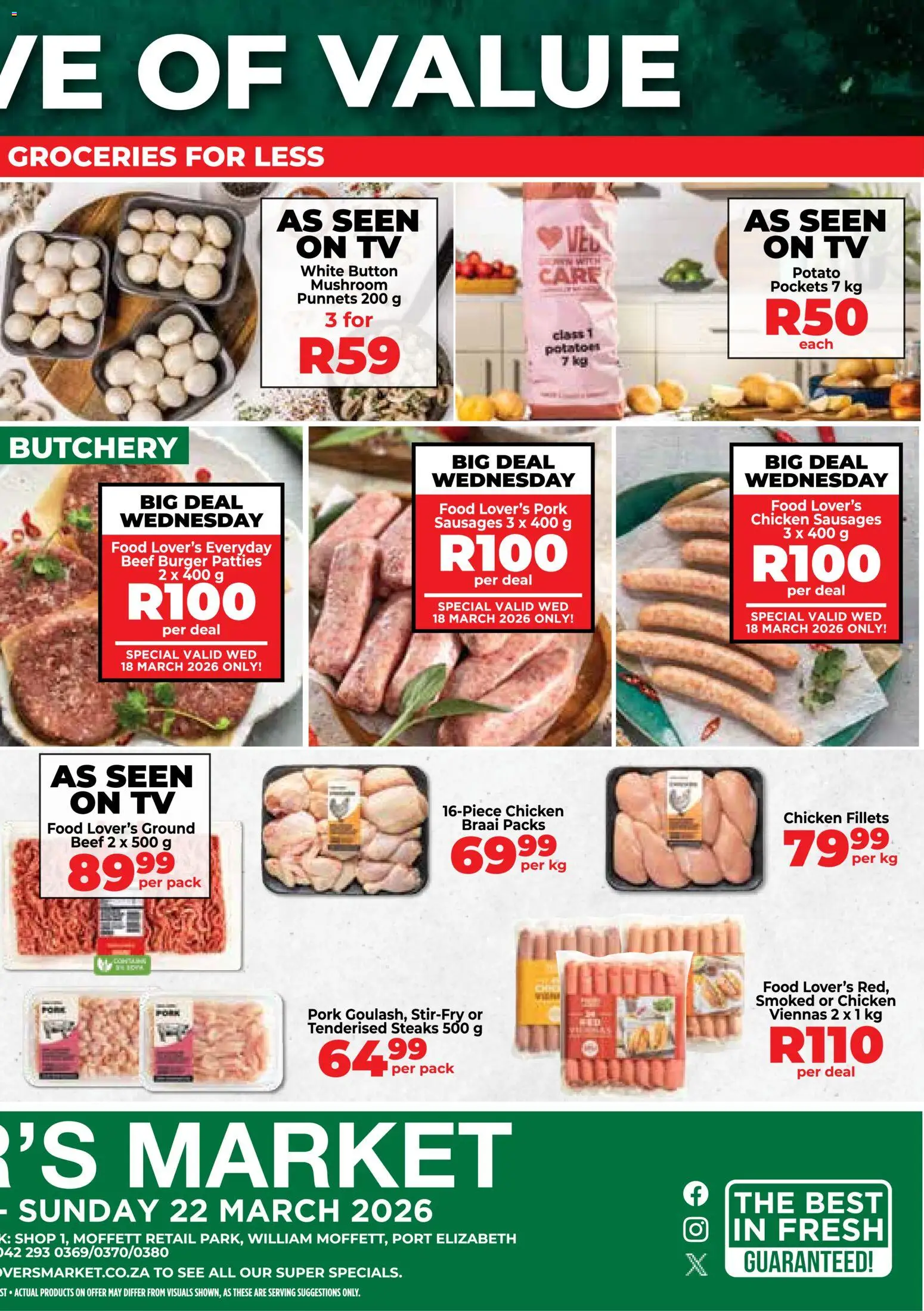 New Food Lover's Market catalogue – valid from 16.03.2026 | Page: 2 | Products: TV, Chicken, Pork, Beef