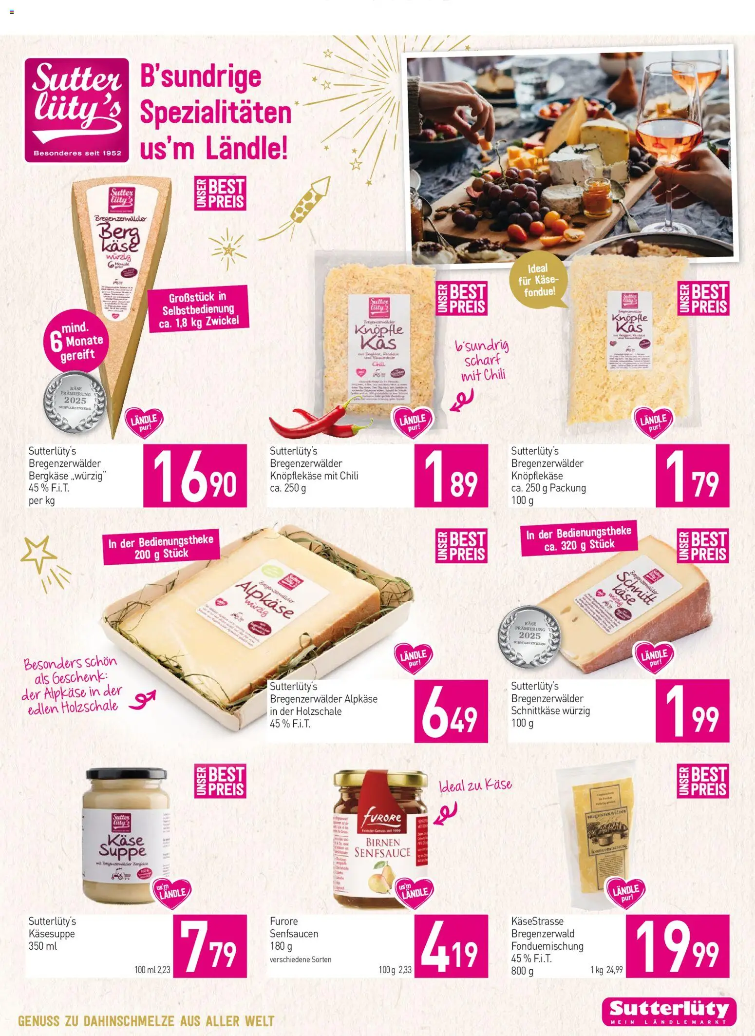 Sutterlüty Flugblatt gültig ab 27.12.2025 | Seite: 15 | Produkte: Chili, Käse