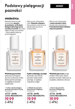 Pogląd oferty "Oriflame Katalog 6 2026" - ważna od 15.04.2026 | Strona: 37 | Produkty: Serum do paznokci, Makijaż, Korektor