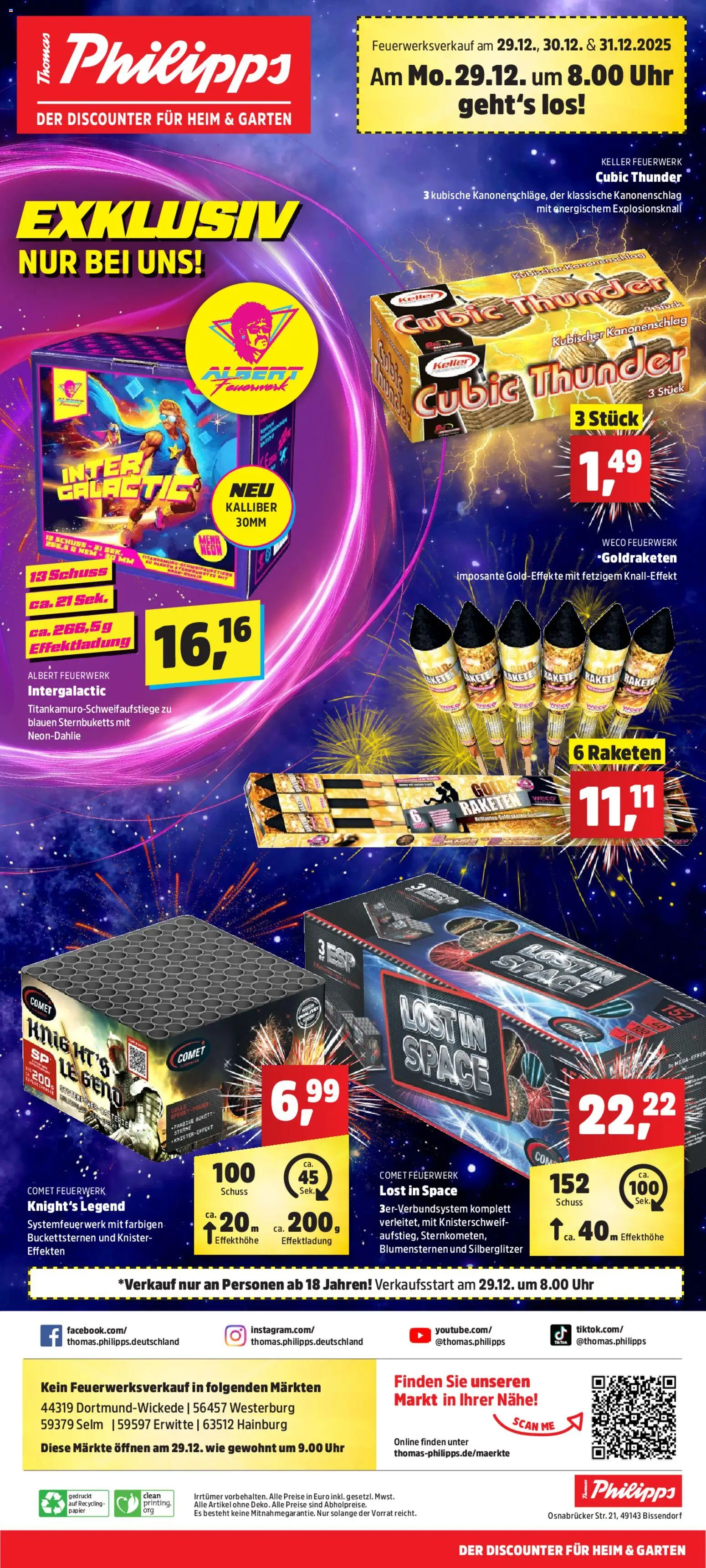 Thomas Philipps  Feuerwerksknaller – gültig ab 29.12.2025 | Seite: 1 | Produkte: Uhr