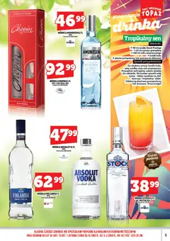 Pogląd oferty "Topaz gazetka alkoholowa" - ważna od 16.03.2025 | Strona: 5 | Produkty: Wódka Absolut, Syrop, Sok, Wódka