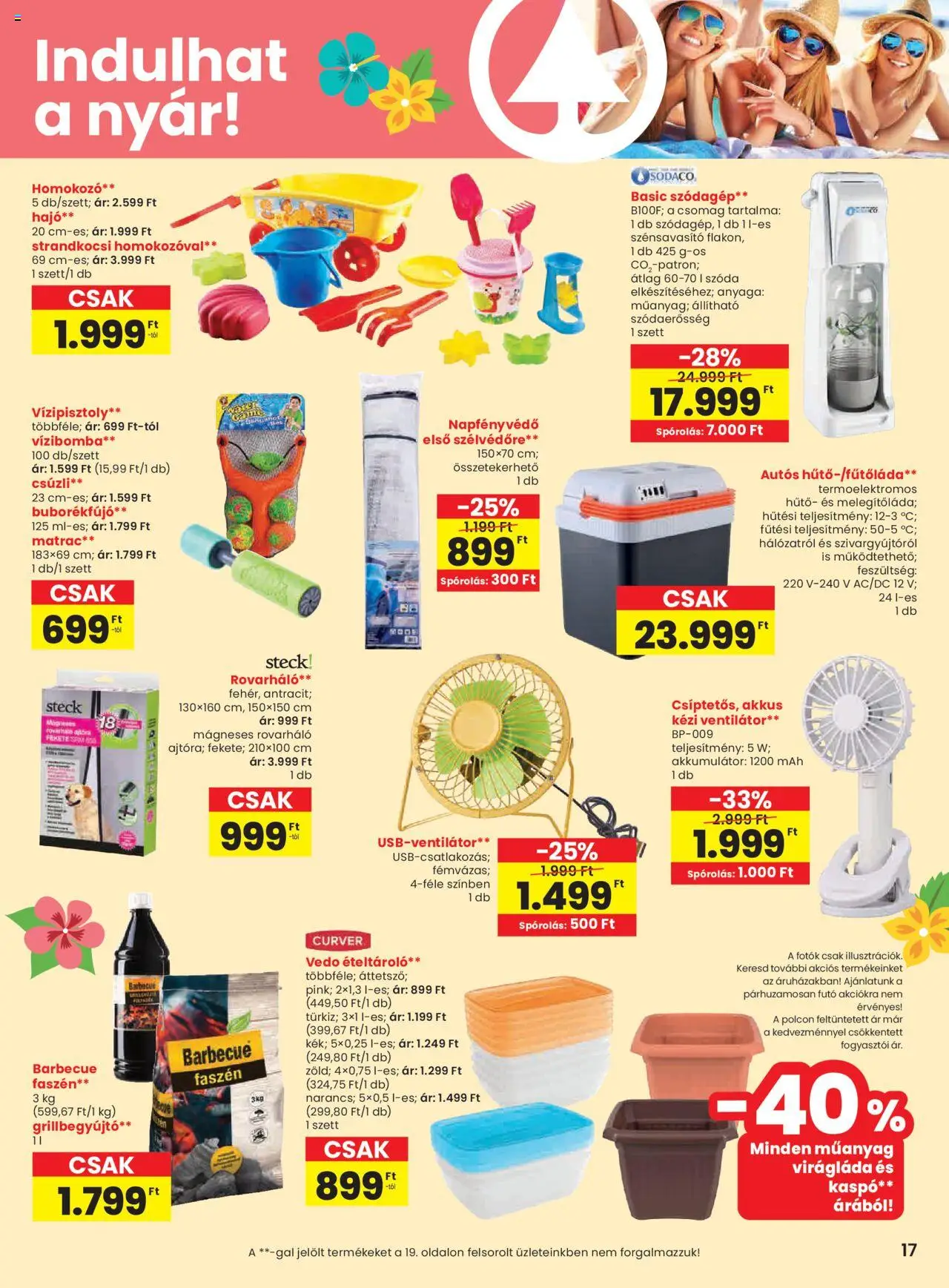 Spar akciós ujság - amely érvényes a következő dátumtól: 05.06.2025 | Oldal: 17 | Termékek: Szódagép, USB, Ventilátor, Kaspó