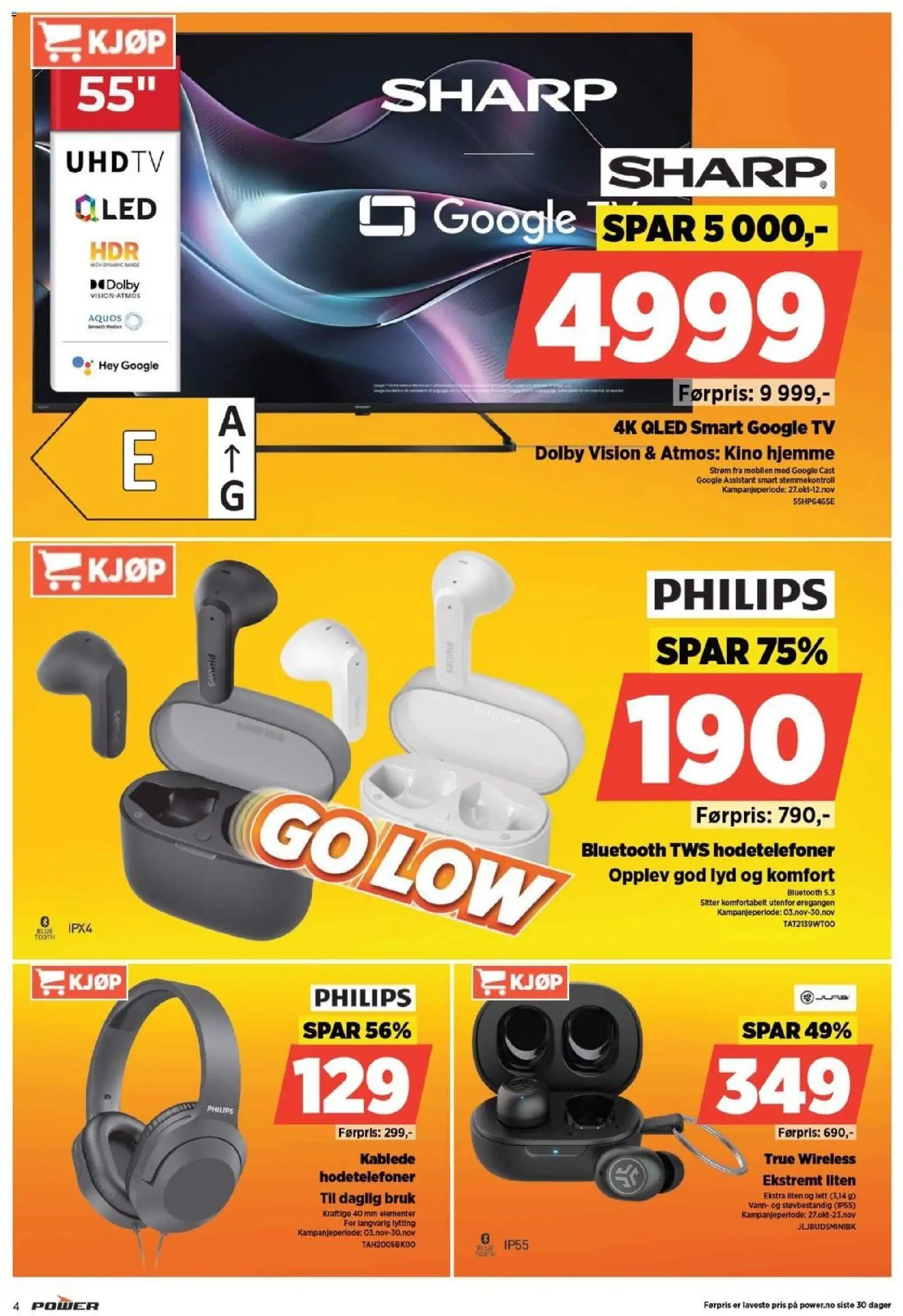 {H1} | Side: 4 | Produkter: Tv, Lyd, Hodetelefoner, Вермішель