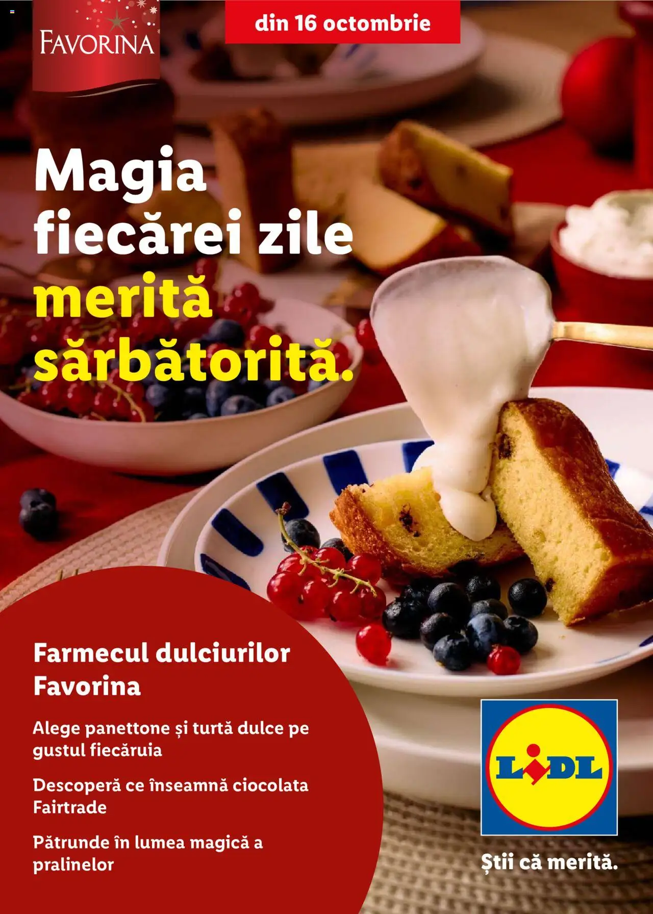 Noul catalog Lidl – valabil de la 16.10.2025 | Pagină: 1 | Produse: Ciocolată, Turtă dulce
