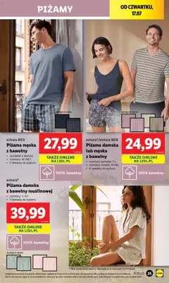 Lidl Katalog od 14.07.2025 | Strona: 35 | Produkty: Spodenki, Piżama