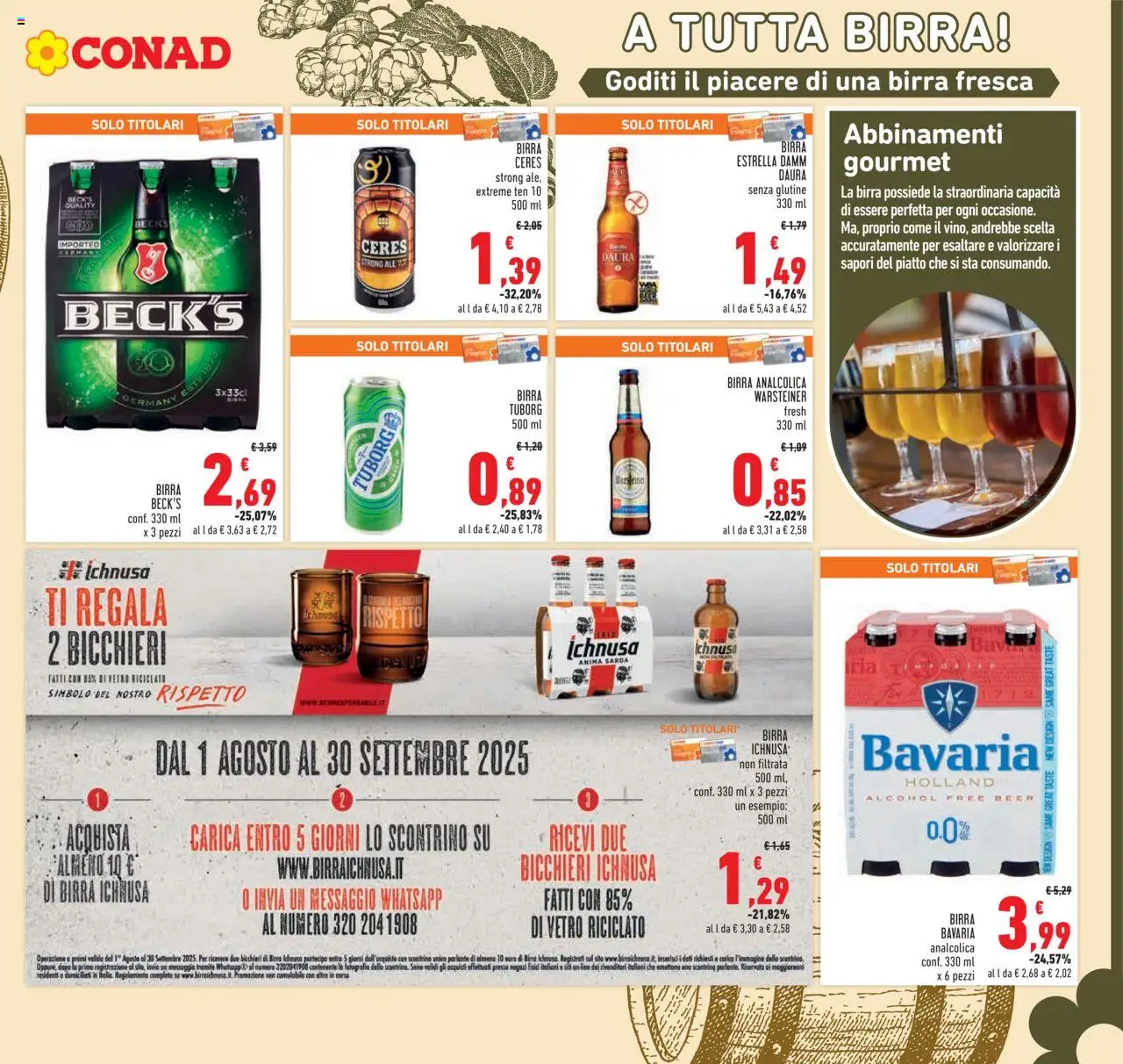 Volantino Conad del 13.08.2025 | Pagina: 17 | Prodotti: Birra, Ceres, Piatto