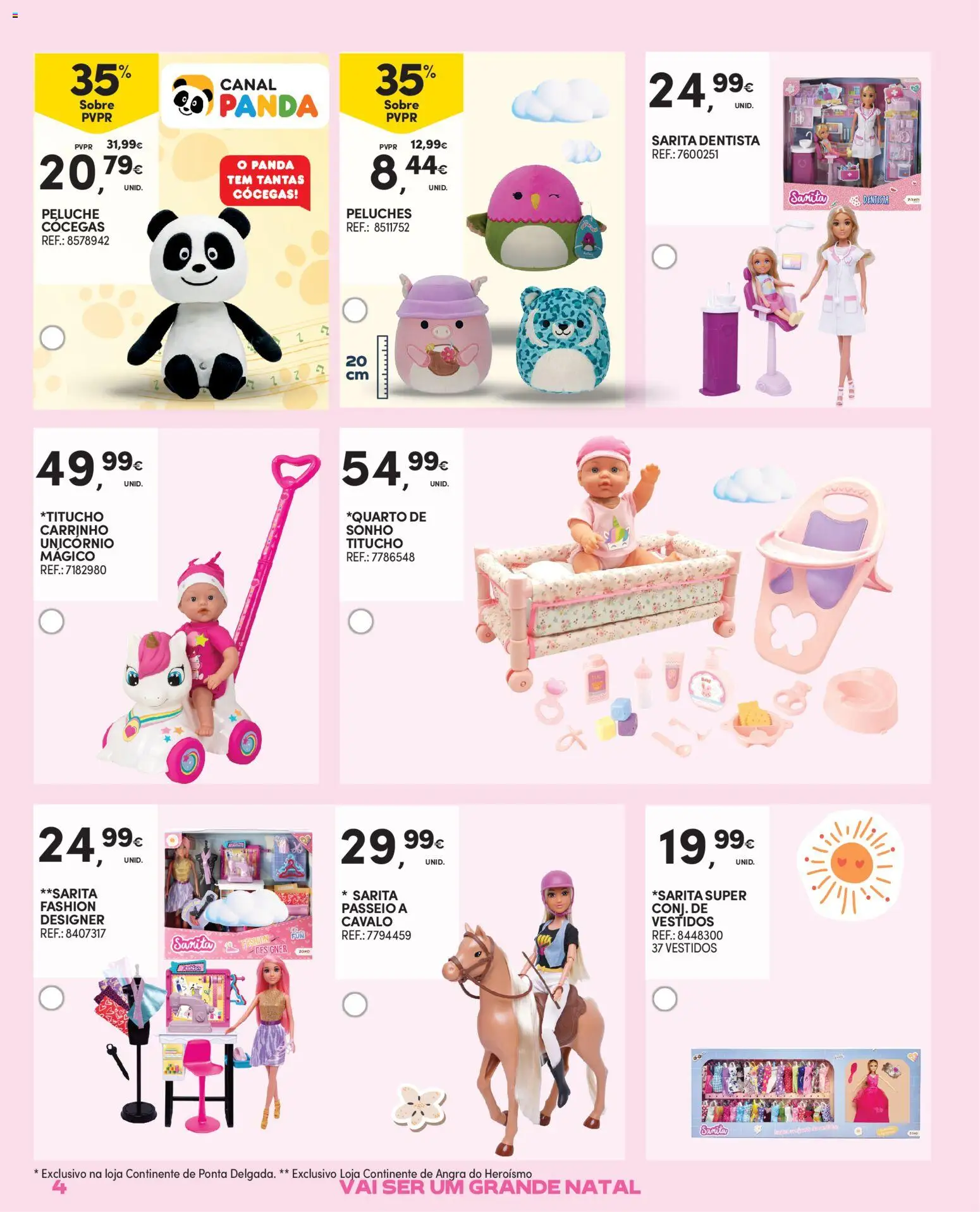 Continente - Açores: Brinquedos │ válido de 11.12.2025 | Página: 4 | Produtos: Peluches, Vestidos