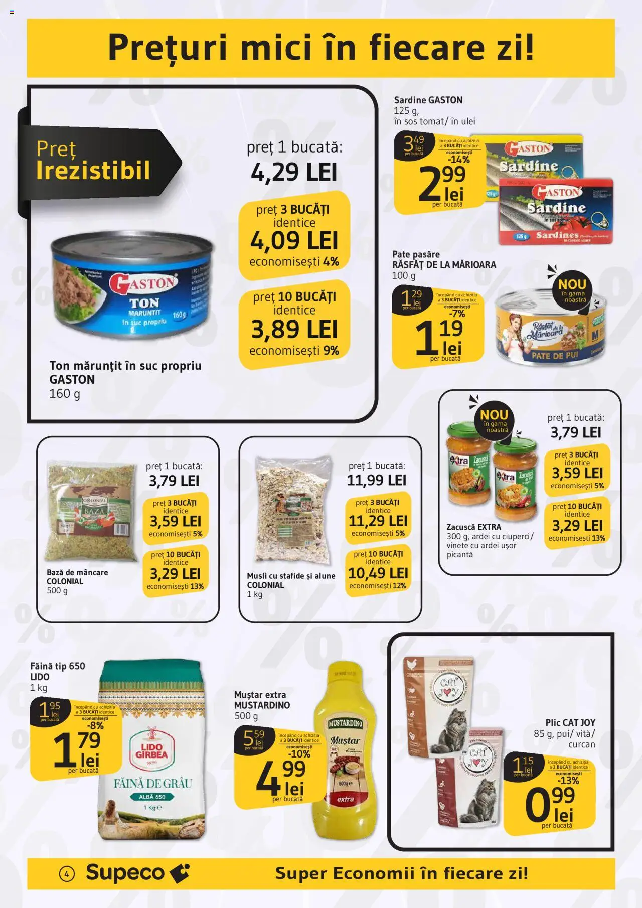 Supeco catalog - Prim Pret – valabil de la 28.08.2025 | Pagină: 4 | Produse: Ardei, Alune, Muștar, Zacuscă
