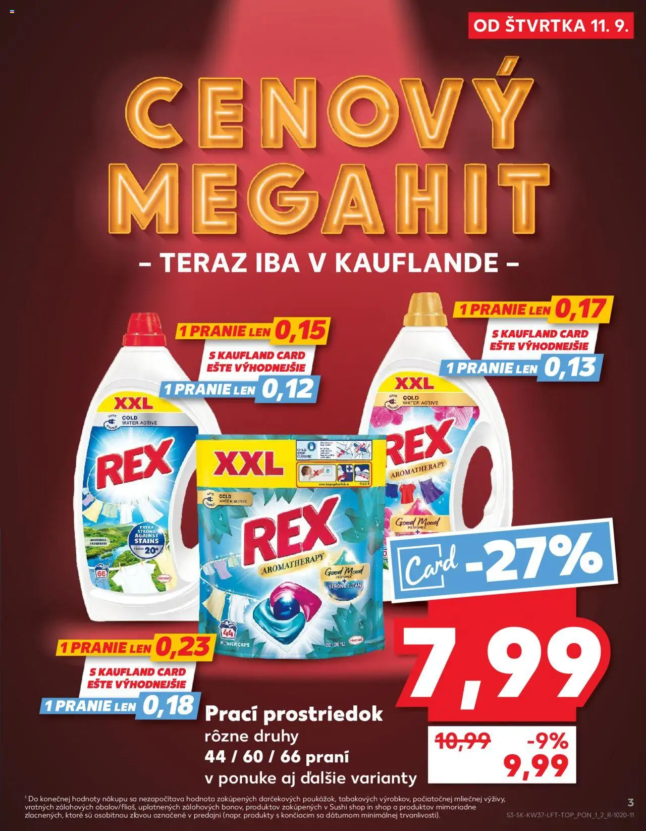 Nové Kaufland akcie – leták je platný od 11.09.2025 | Strana: 3 | Produkty: Sushi