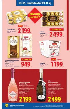 Ferrero Rocher / Raffaello Táblás csokoládé, Többféle, 90 g; 1 kg = 10 545 Ft - amely érvényes a következő dátumtól: 05.03.2026 | Oldal: 16