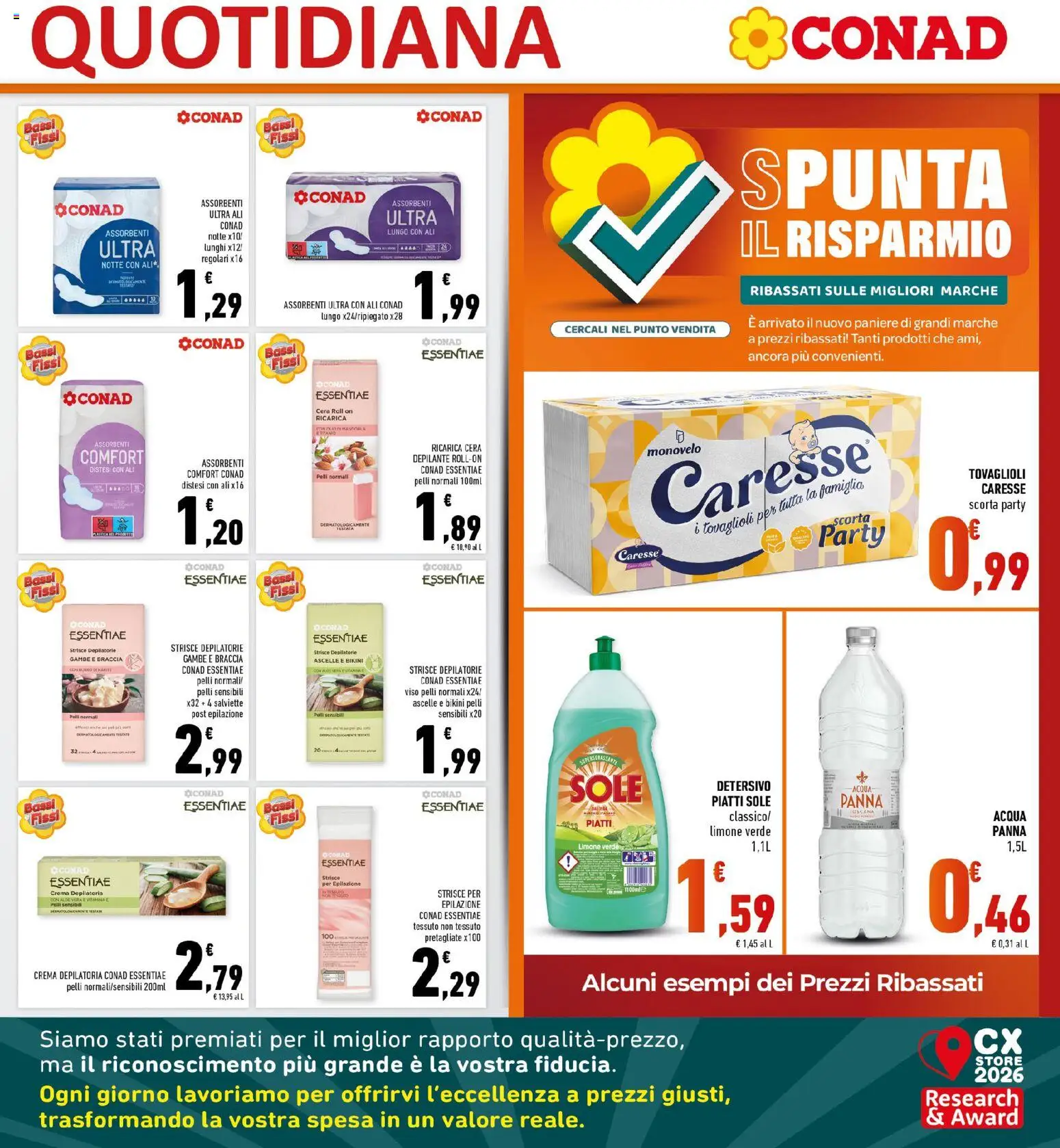 Volantino Conad del 22.04.2026 | Pagina: 23 | Prodotti: Acqua Panna, Crema depilatoria, Panna, Acqua