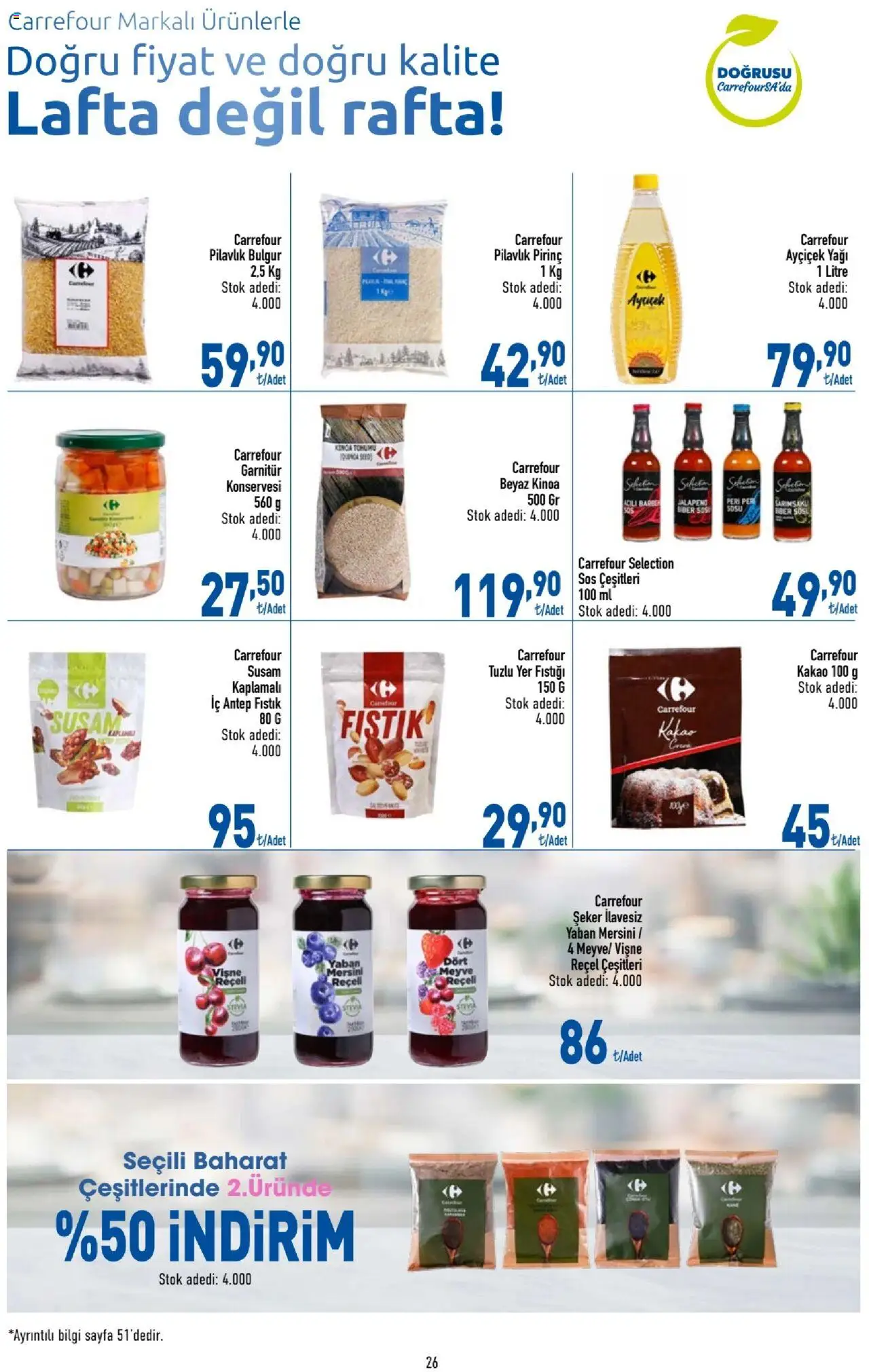 CarrefourSA Katalog - 10.06.2025 tarihinden itibaren geçerlidir | Sayfa: 26 | Ürünler: Fıstık, Pirinç, Meyve, Yer fıstığı