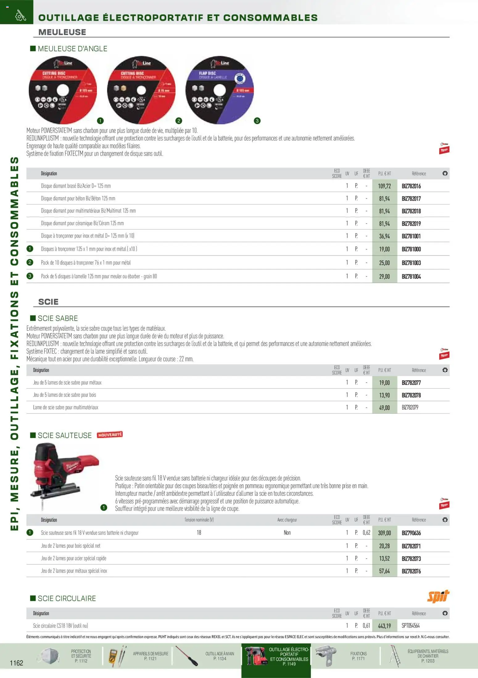 {H1} | Page: 53 | Produits: Meuleuse, Scie sauteuse, Scie circulaire, Prise