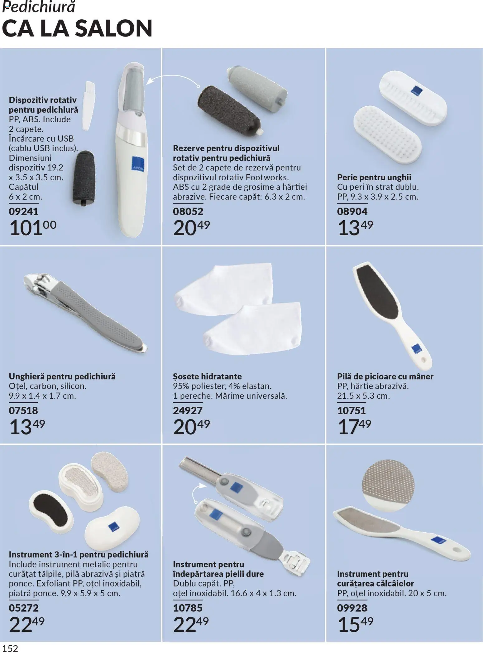 Noul catalog Avon – valabil de la 01.03.2026 | Pagină: 154 | Produse: Exfoliant, Mâner, Perie, Șosete