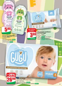 Pogląd oferty "Pieluchy Gugu, różne rodzaje, 44 - 78 szt. / 1 opak." - ważna od 29.10.2025 | Strona: 15