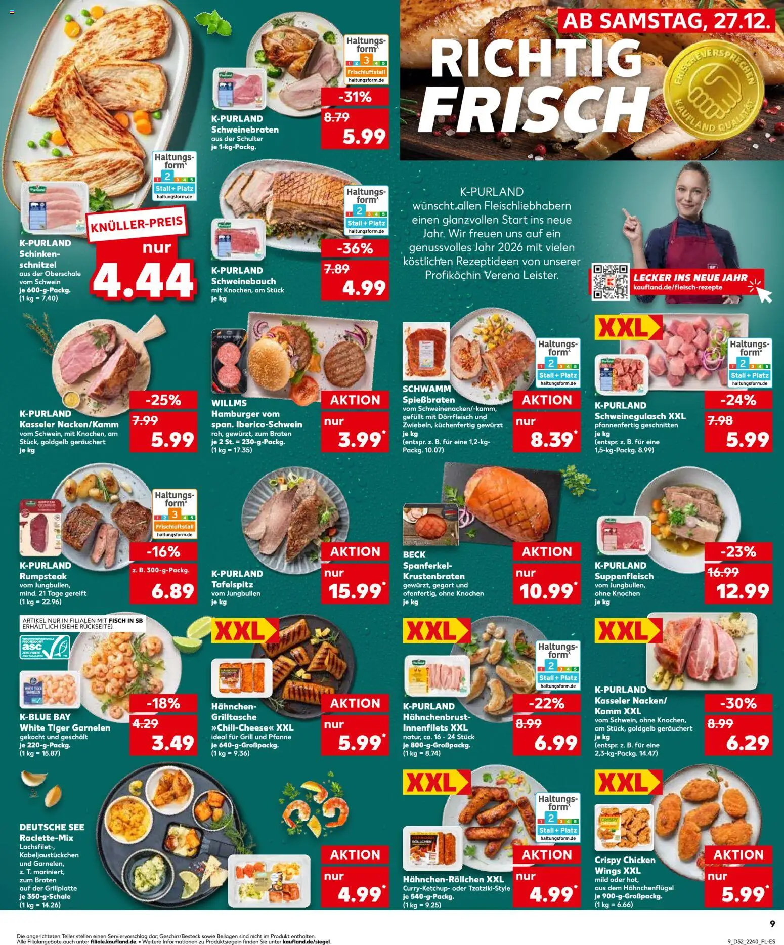 Kaufland prospekt Stuttgart	 – gültig ab 27.12.2025 | Seite: 9 | Produkte: Schweinebauch, Burger, Suppenfleisch, Hahnchenbrust
