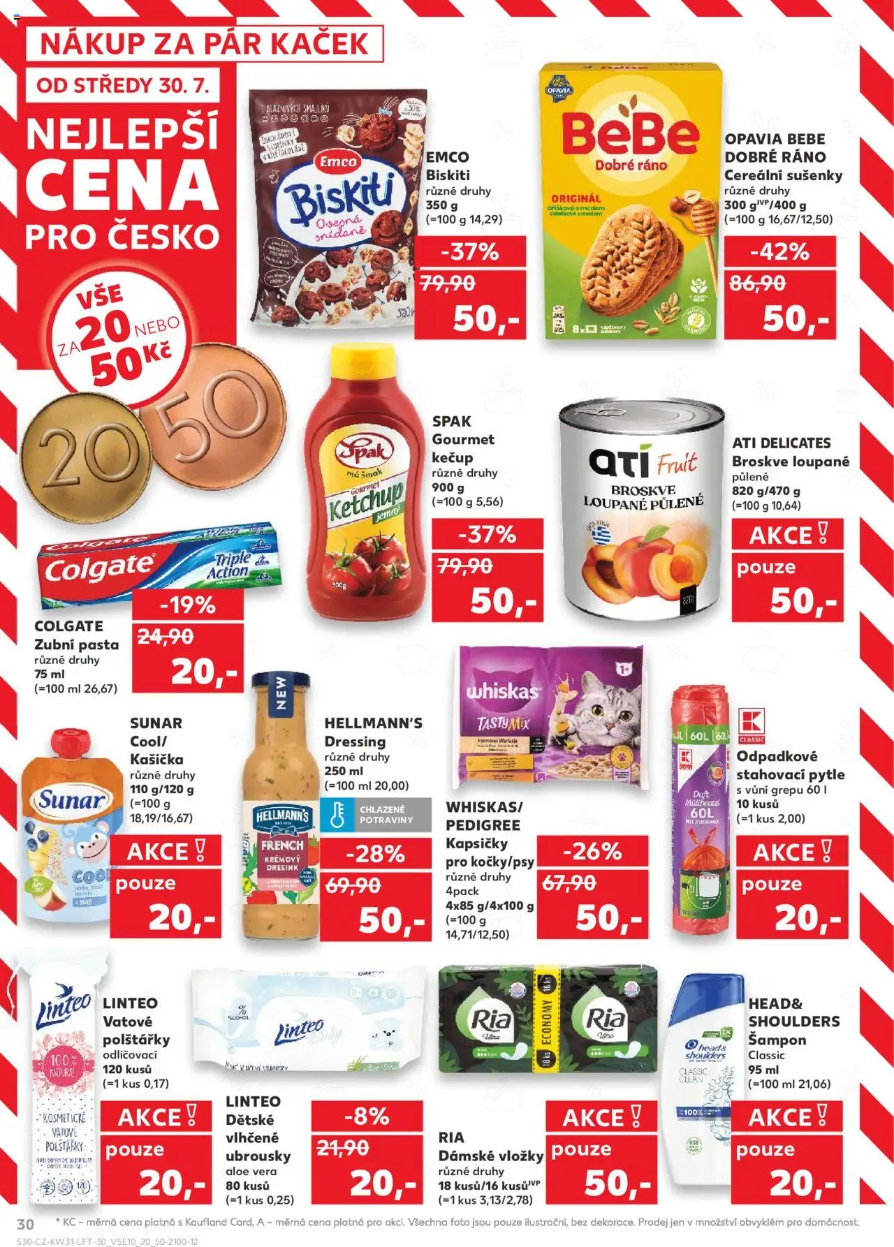 Kaufland leták - Liberec od 30.07.2025 | Strana: 30 | Produkty: Zubní pasta, Cookies, Pedigree kapsičky, Šampon