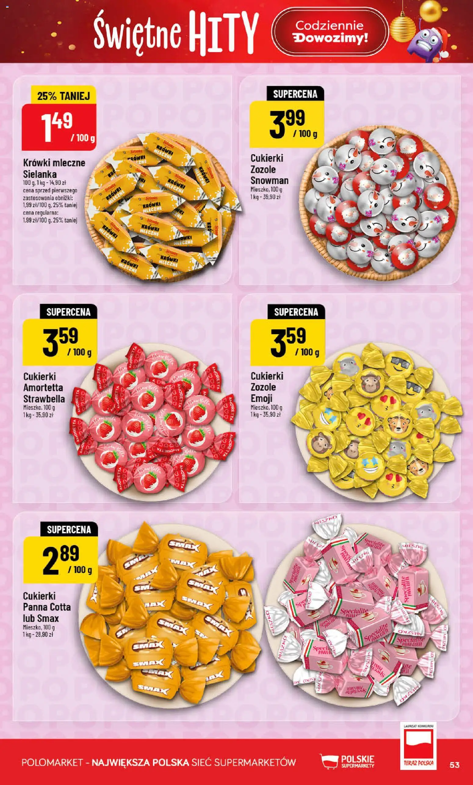 POLOmarket Gazetka od 12.11.2025 | Strona: 53 | Produkty: Cukierki, Krówki