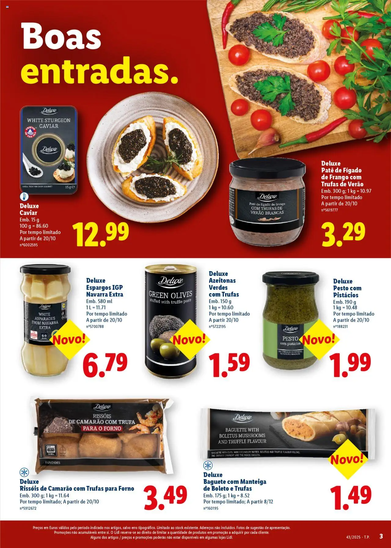 Lidl Natal │ válido de 17.10.2025 | Página: 3 | Produtos: Forno, Azeitonas, Frango, Camarão
