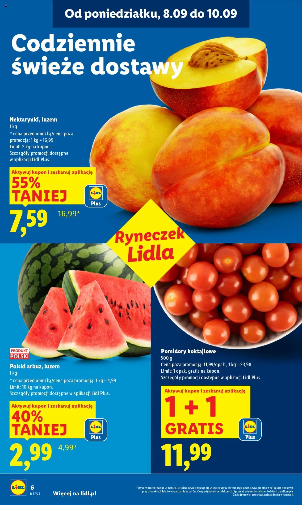 Lidl Gazetka od 08.09.2025 | Strona: 8 | Produkty: Pomidory