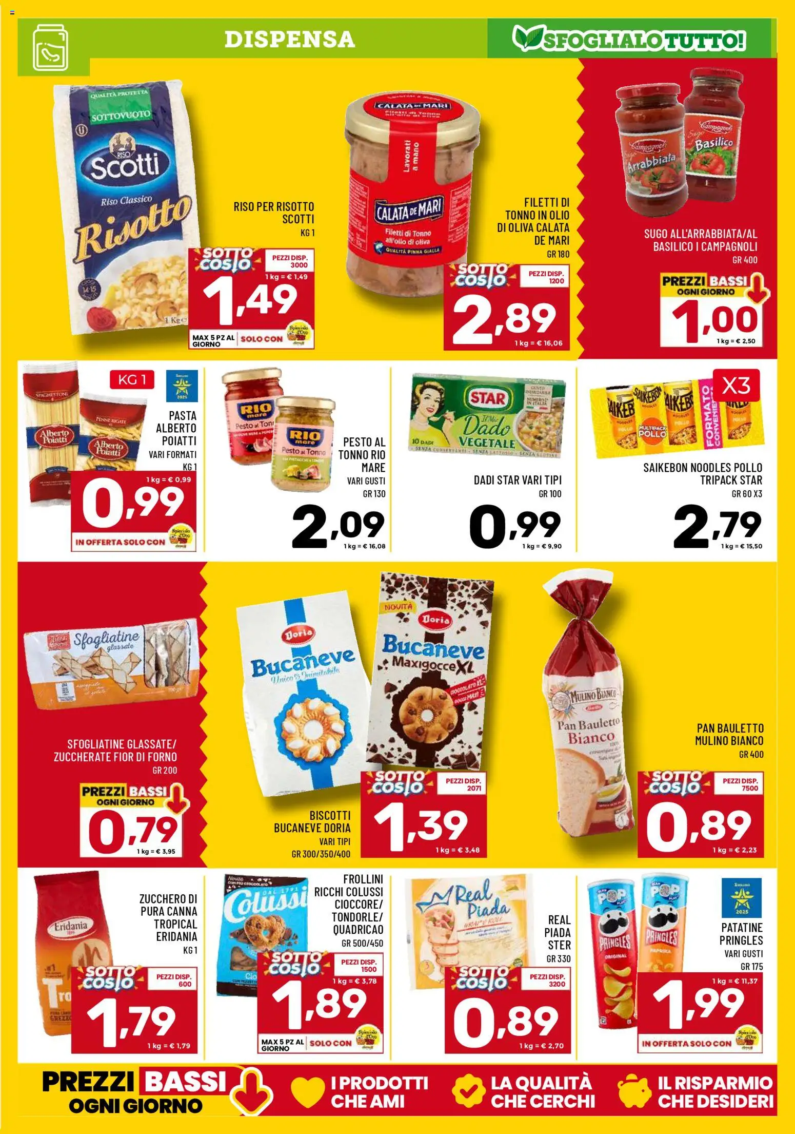 Volantino Il Centesimo del 24.10.2025 | Pagina: 9 | Prodotti: Riso, Patatine, Biscotti, Forno