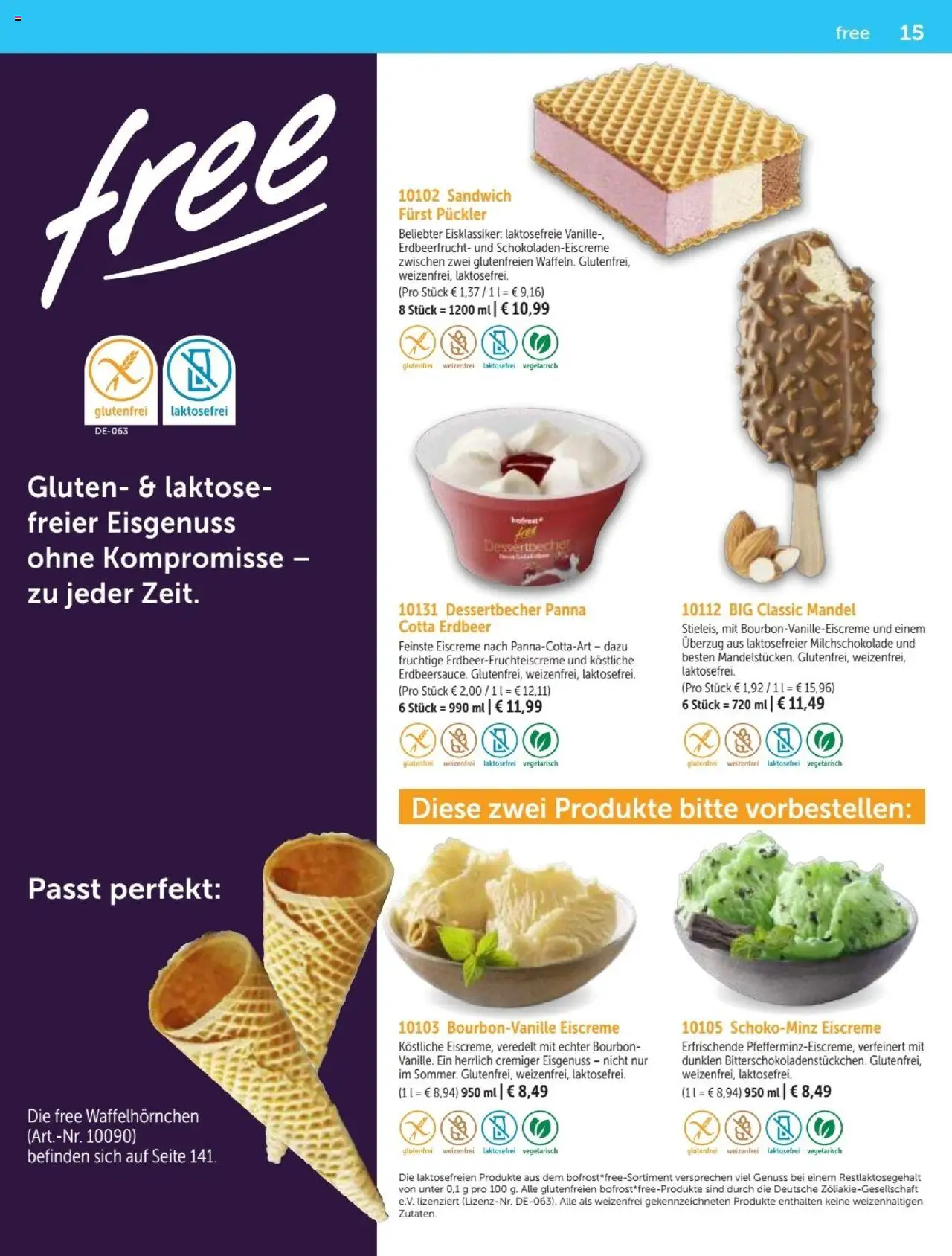Bofrost Katalog – gültig ab 07.09.2025 | Seite: 15 | Produkte: Eiscreme, Bourbon