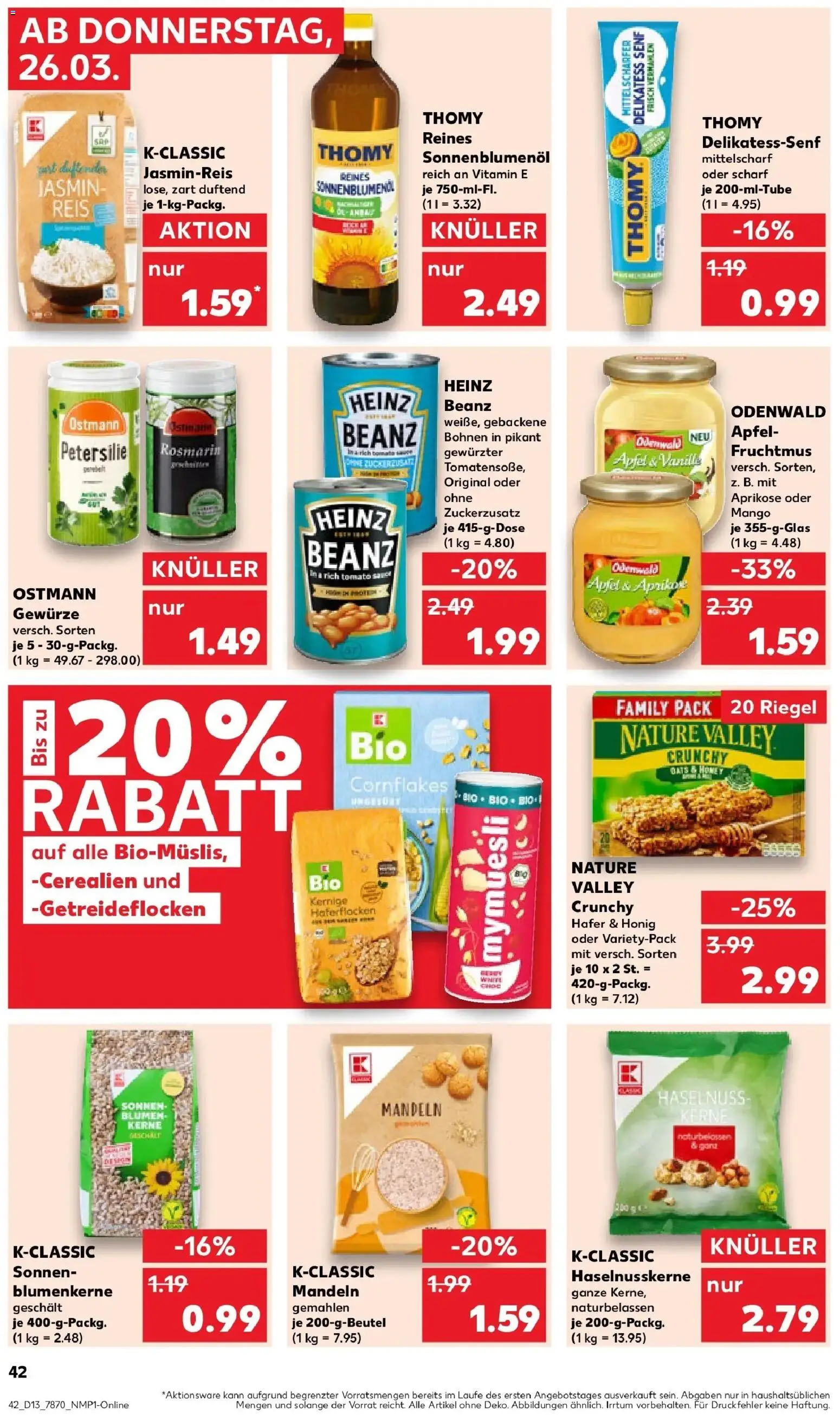 Kaufland Prospekt Dieburg	 – gültig ab 26.03.2026 | Seite: 42 | Produkte: Mandeln, Apple, Mango, Reis