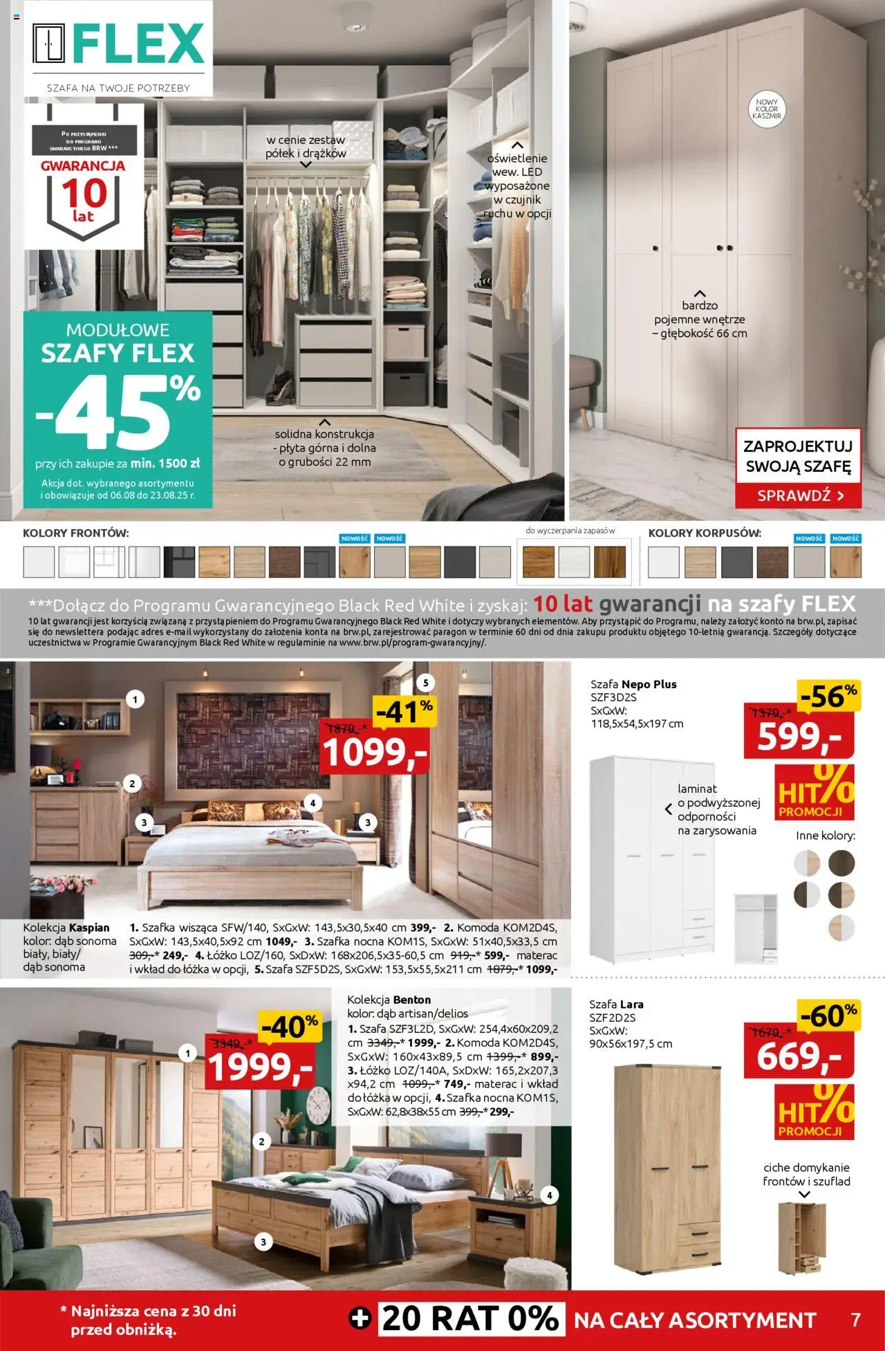 Black Red White promocje od 04.08.2025 | Strona: 7 | Produkty: Łóżko, Materac, Szafa, Szafka nocna
