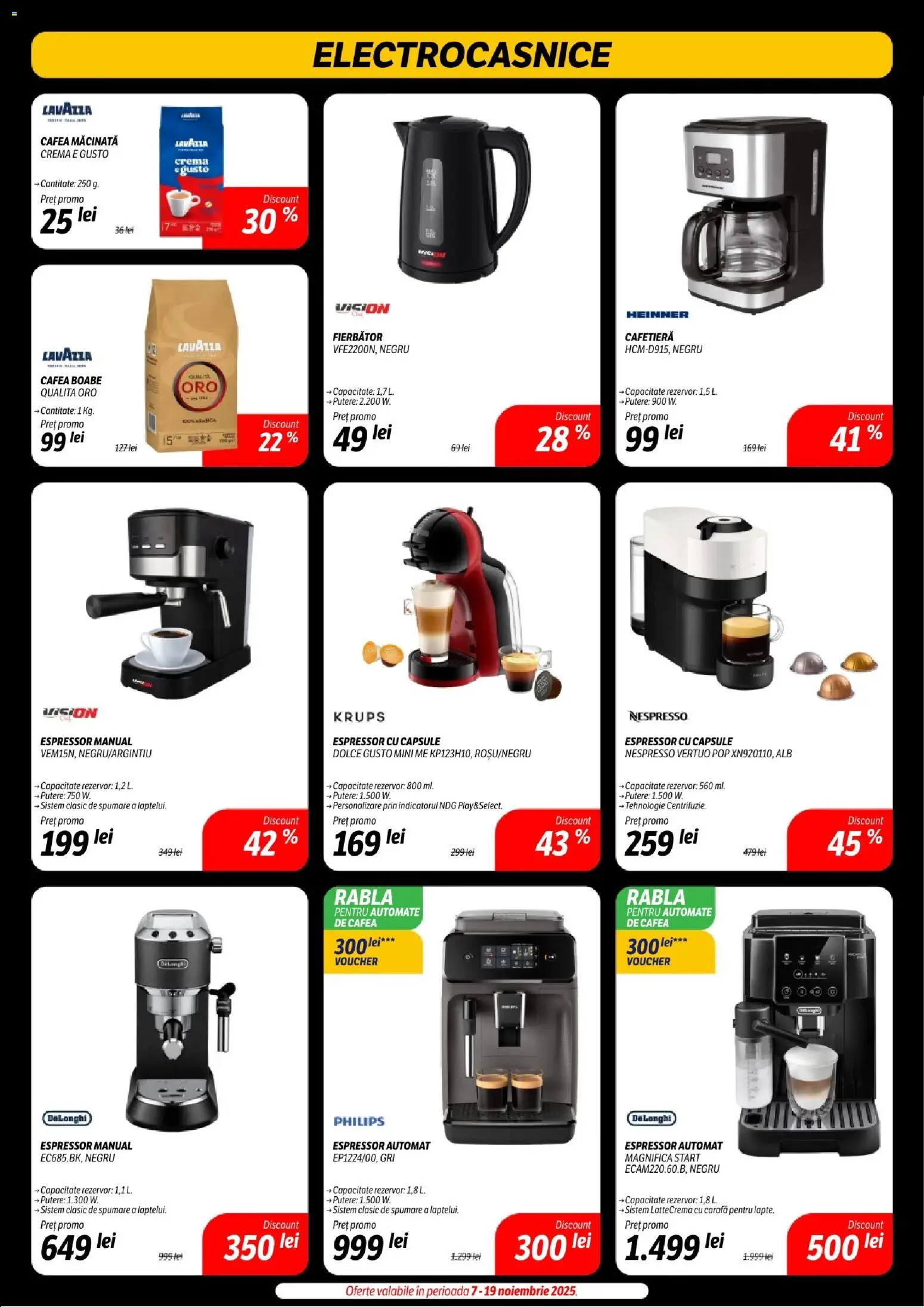 Noul catalog Flanco – valabil de la 14.11.2025 | Pagină: 35 | Produse: Espressor, Cafetieră, Carafă, Cafea