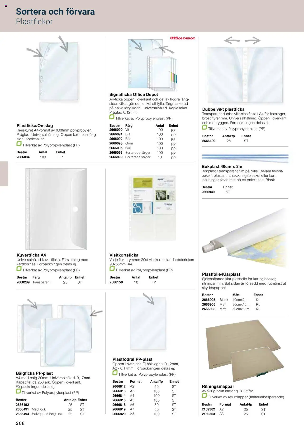 Office Depot reklamblad aktuell från 15.02.2024 | Sida: 210 | Produkter: Plastfolie, Plastficka