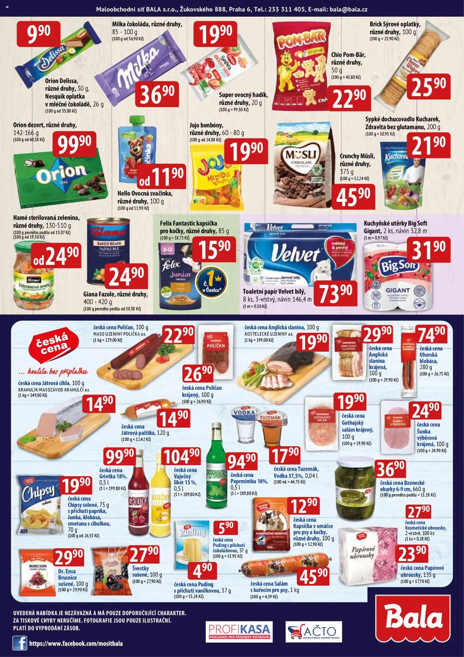 BALA velký leták Holba + od 12.11.2025 | Strana: 6 | Produkty: Salám, Utěrky, Fazole, Slanina