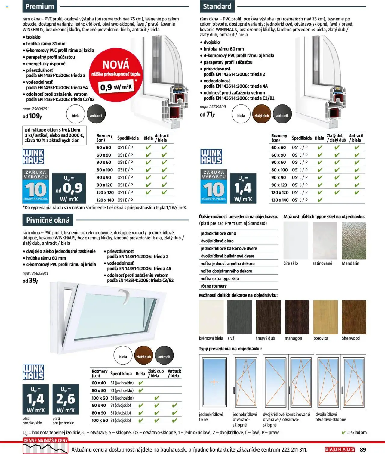 Nové Bauhaus akcie – leták je platný od 08.09.2025 | Strana: 89 | Produkty: Balkónové dvere, Kovanie, Rám, Dvere