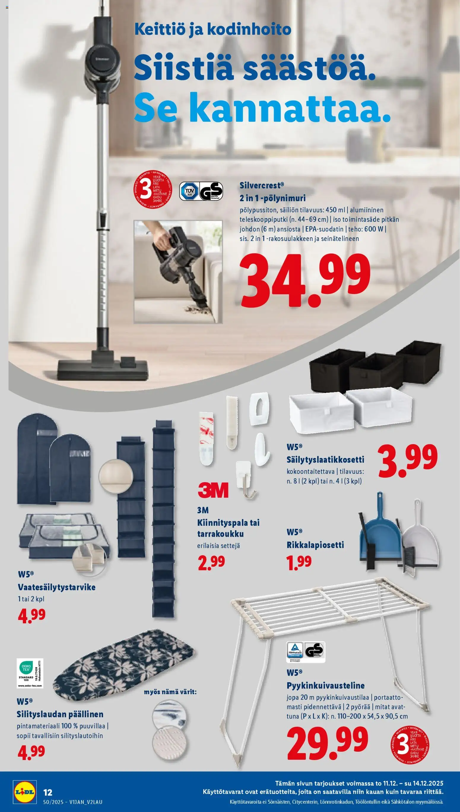 Lidl tarjoukset - Rovaniemi – voimassa 11.12.2025 alkaen | Sivu: 12 | Tuotteet: Keittiö