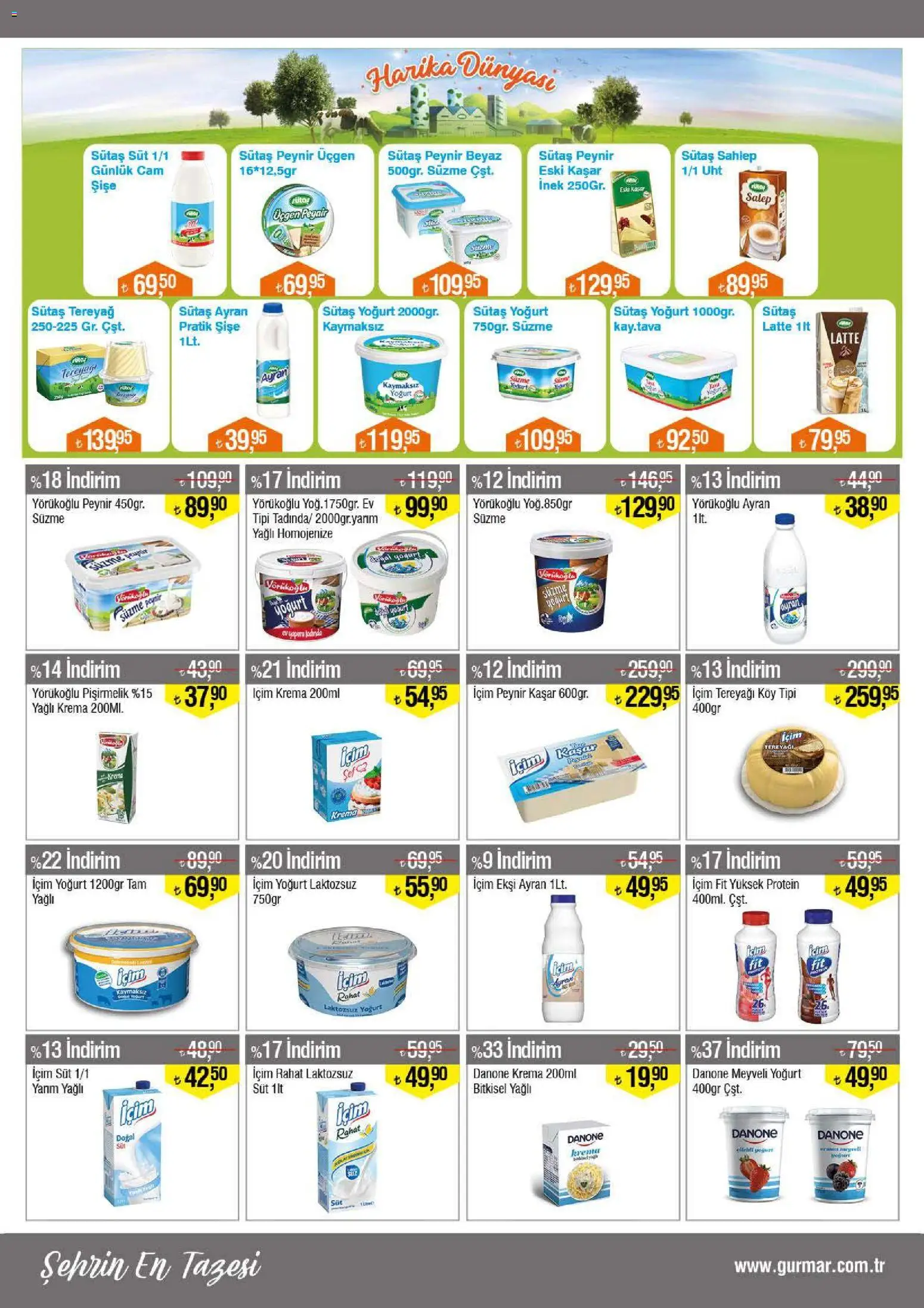 Gürmar - Katalog - 01.11.2025 tarihinden itibaren geçerlidir | Sayfa: 5 | Ürünler: Meyveli yoğurt, Tereyağı, Yoğurt, Krema