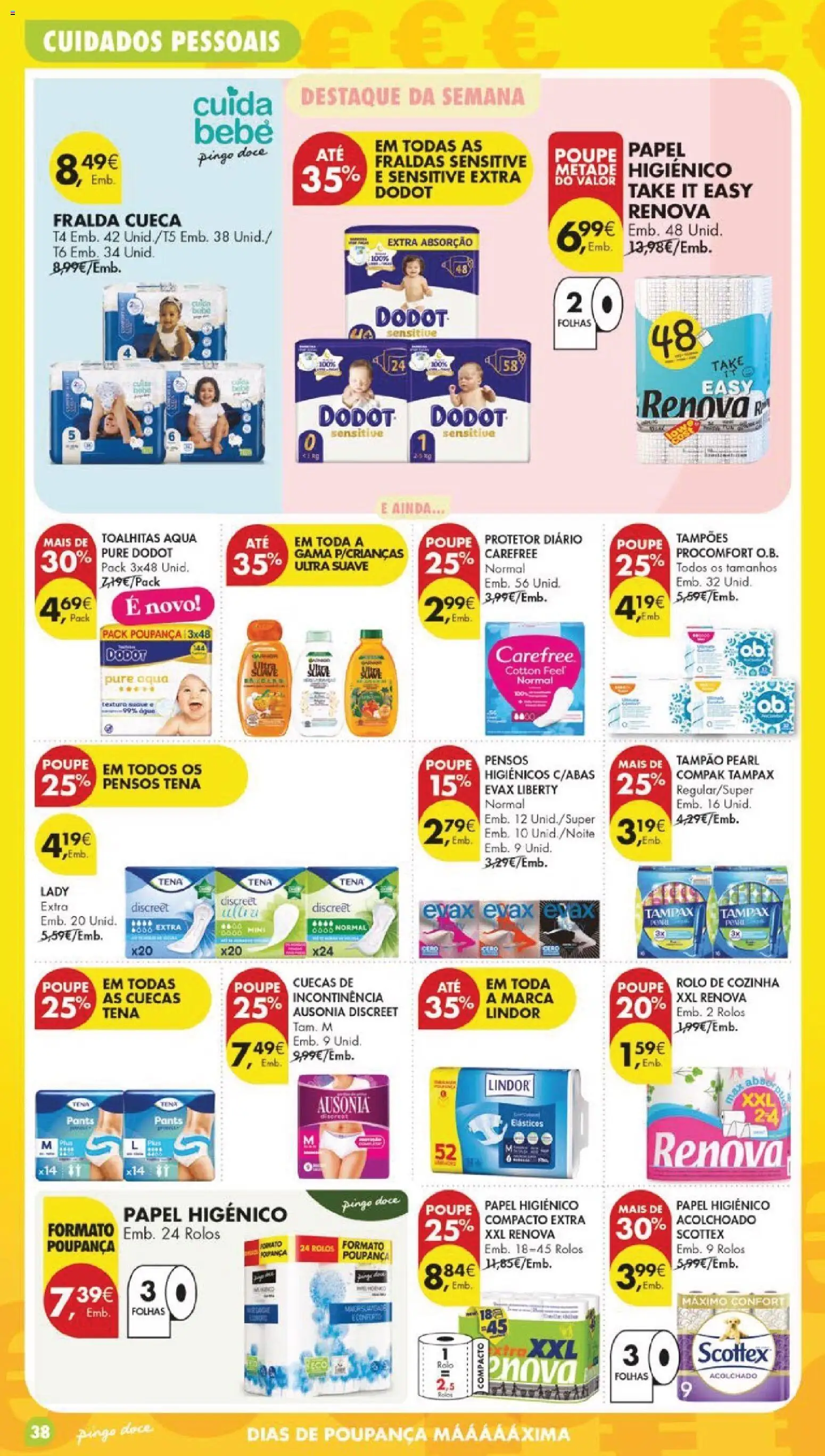Pingo Doce folheto │ válido de 28.04.2026 | Página: 44 | Produtos: Papel higiénico, Pensos higiénicos, Fraldas, Cuecas