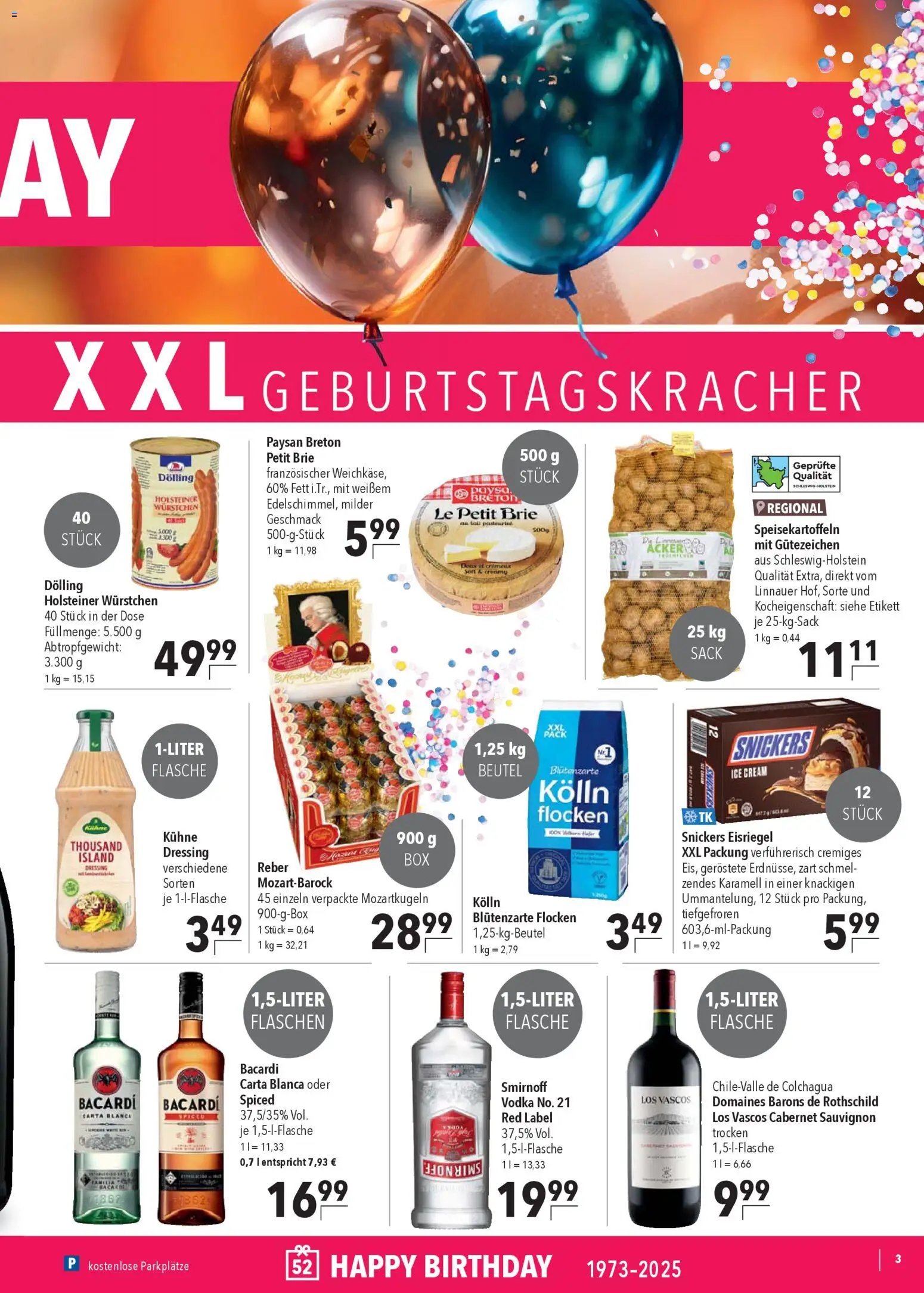 CITTI Markt Prospekt 	 – gültig ab 05.11.2025 | Seite: 3 | Produkte: Kolln, Snickers, Smirnoff, Flocken