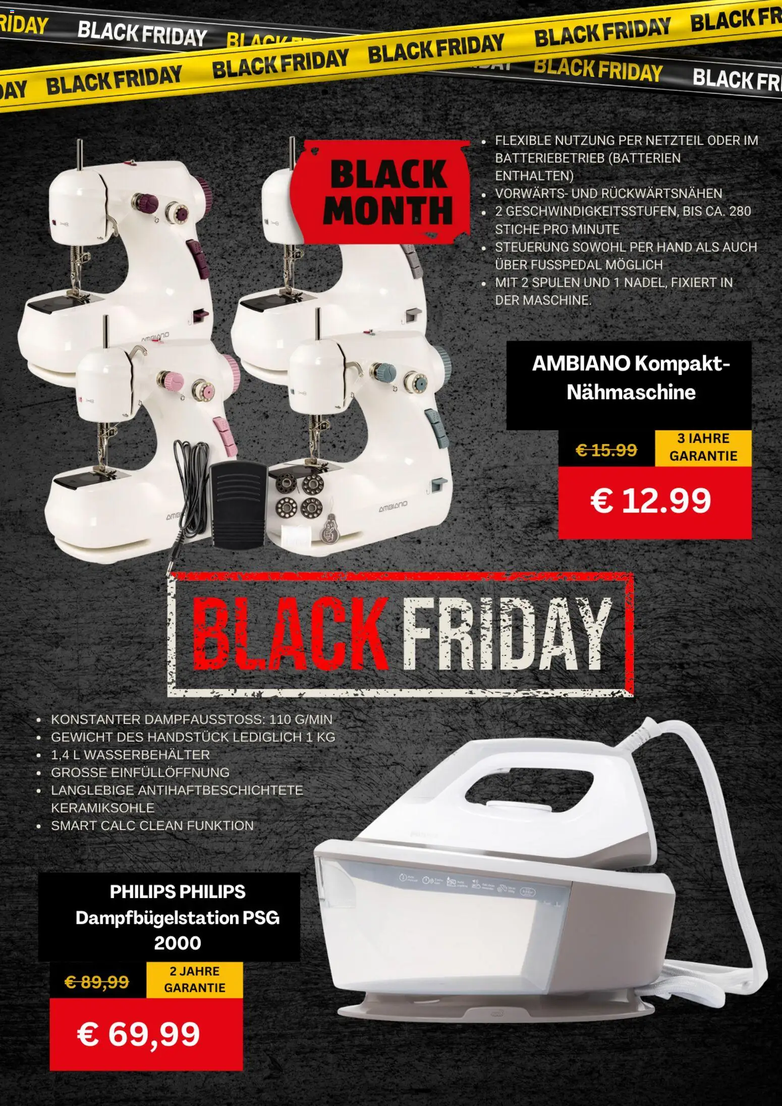 Hofer - Black Friday gültig ab 28.11.2025 | Seite: 3 | Produkte: Gewicht, Nähmaschine