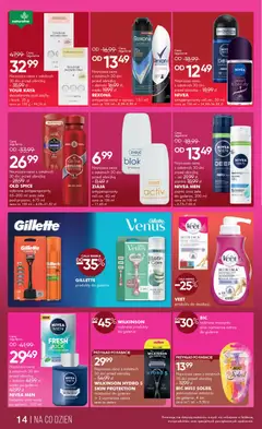 Pogląd oferty "Super-pharm Gazetka" - ważna od 12.12.2025 | Strona: 14 | Produkty: Gillette, Maszynka do golenia, Dezodorant, Antyperspirant