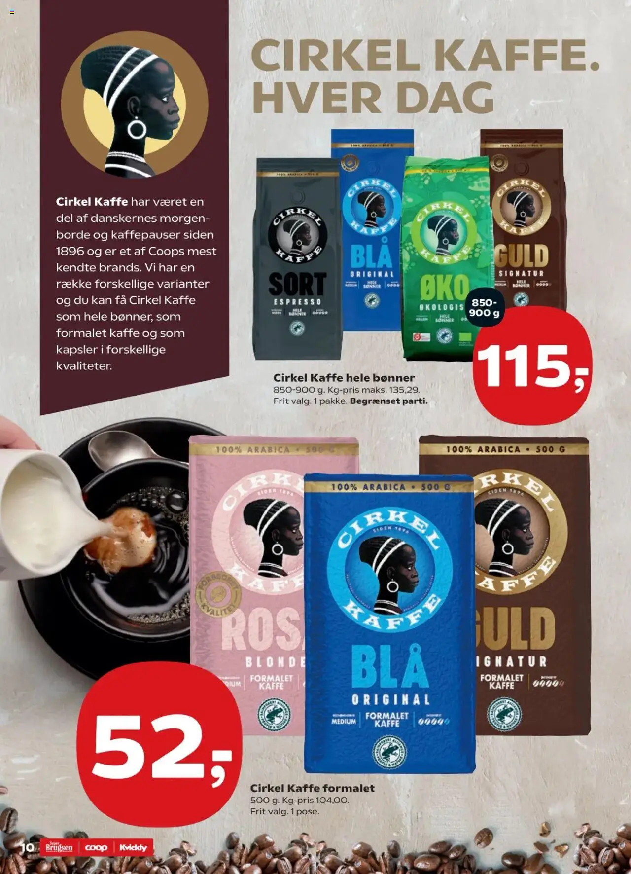 Super Brugsen tilbudsavis – gyldig fra 24.10.2025 | Side: 10 | Produkter: Kaffe, Bønner, Søm