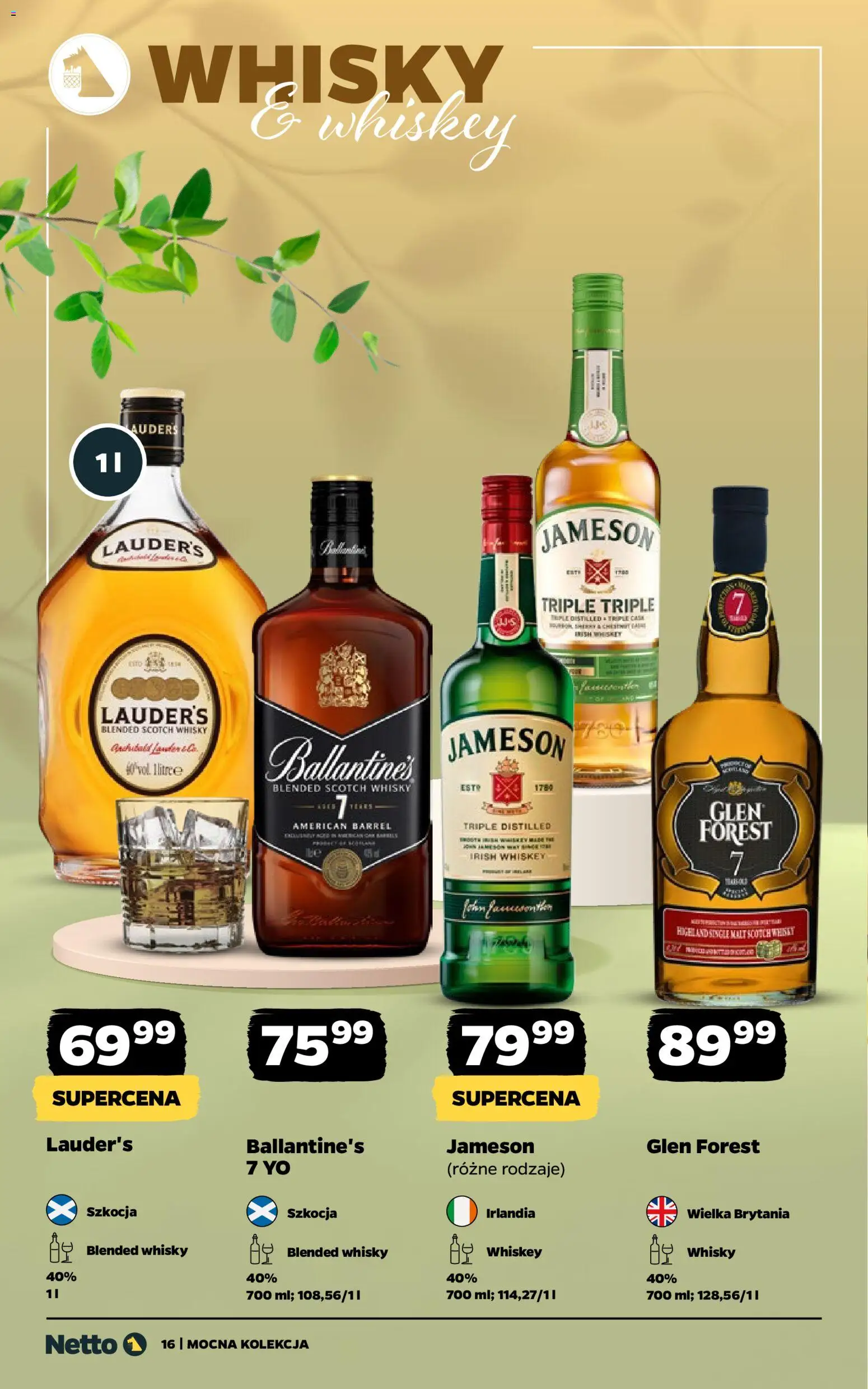 Netto gazetka - Alkohole mocne od 27.04.2026 | Strona: 16 | Produkty: Jameson, Whisky