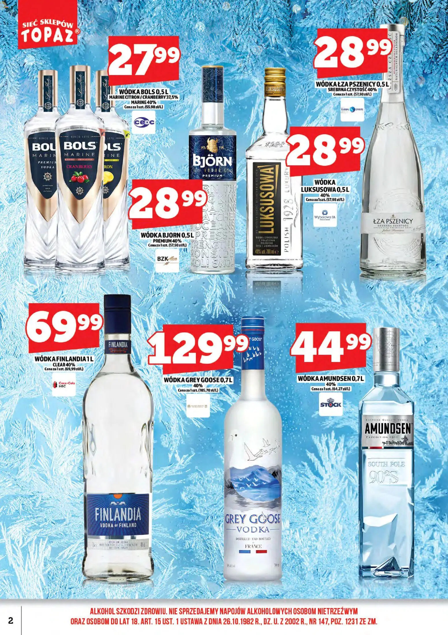Topaz Gazetka alkoholowa od 15.12.2025 | Strona: 4 | Produkty: Grey goose, Vodka, Alkohol, Wódka