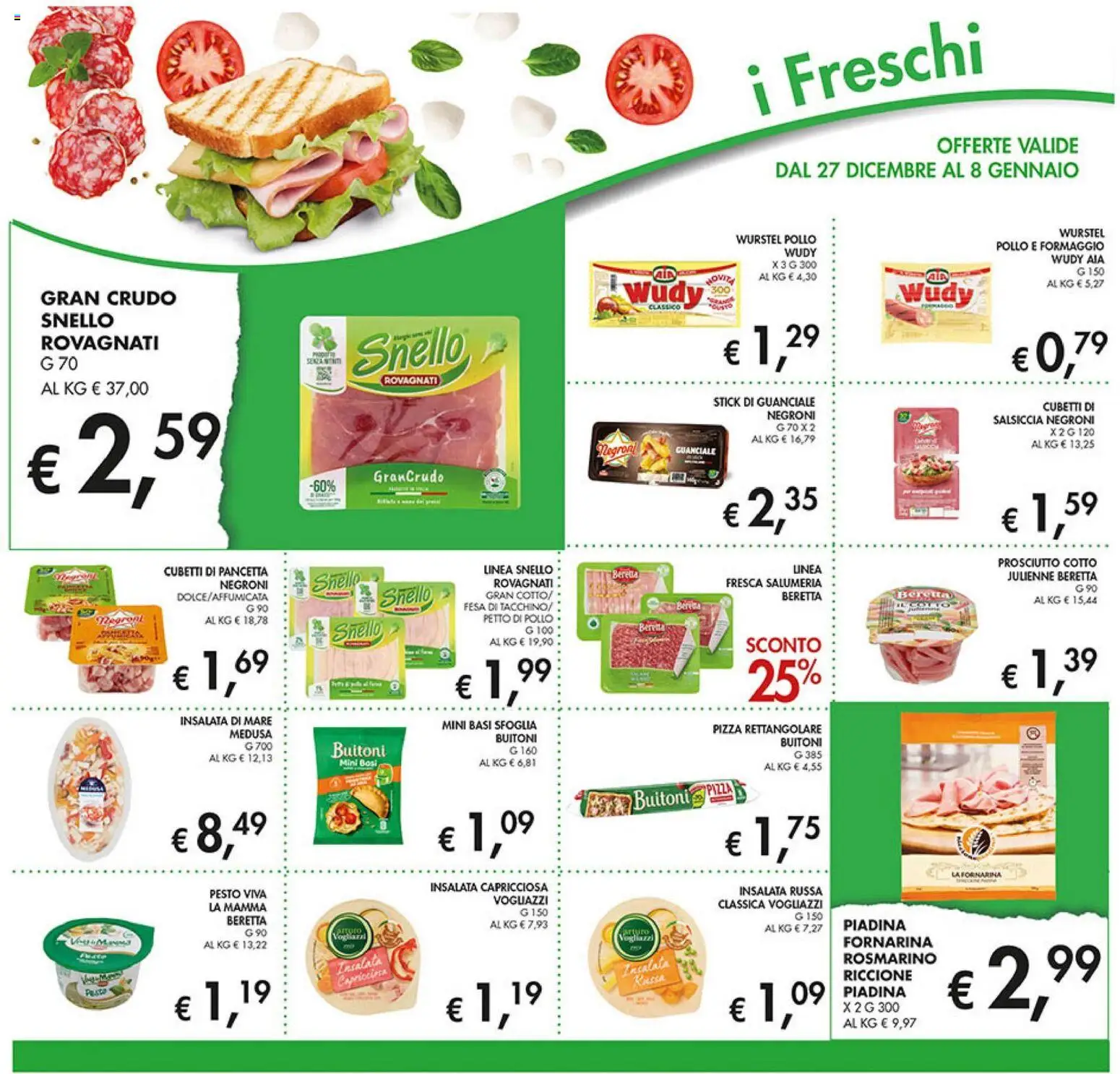 Volantino Coal del 27.12.2025 | Pagina: 12 | Prodotti: Pizza, Insalata, Formaggio, Pesto