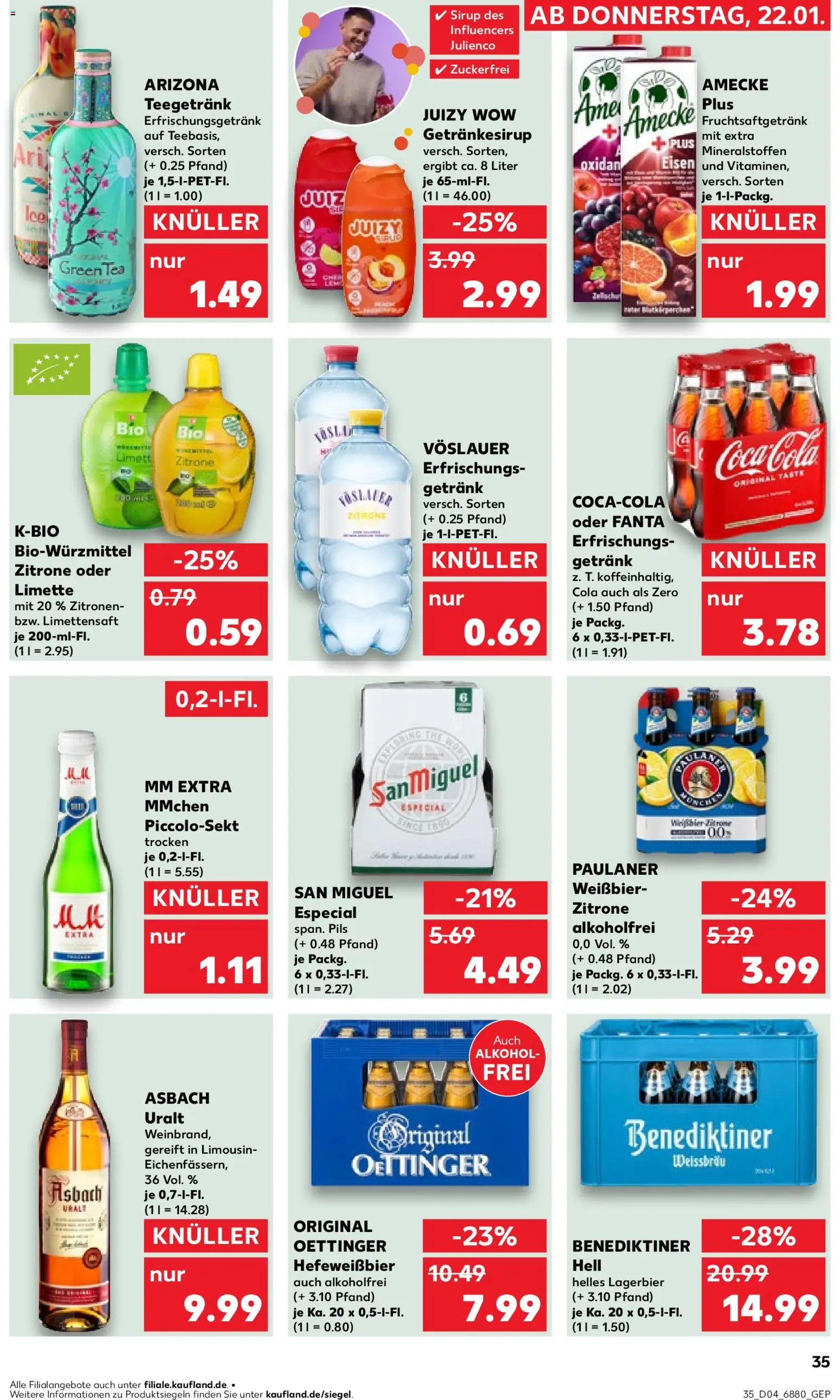 Kaufland prospekt Völklingen	 – gültig ab 22.01.2026 | Seite: 35 | Produkte: Cola, Pils, Sirup, Zitronen