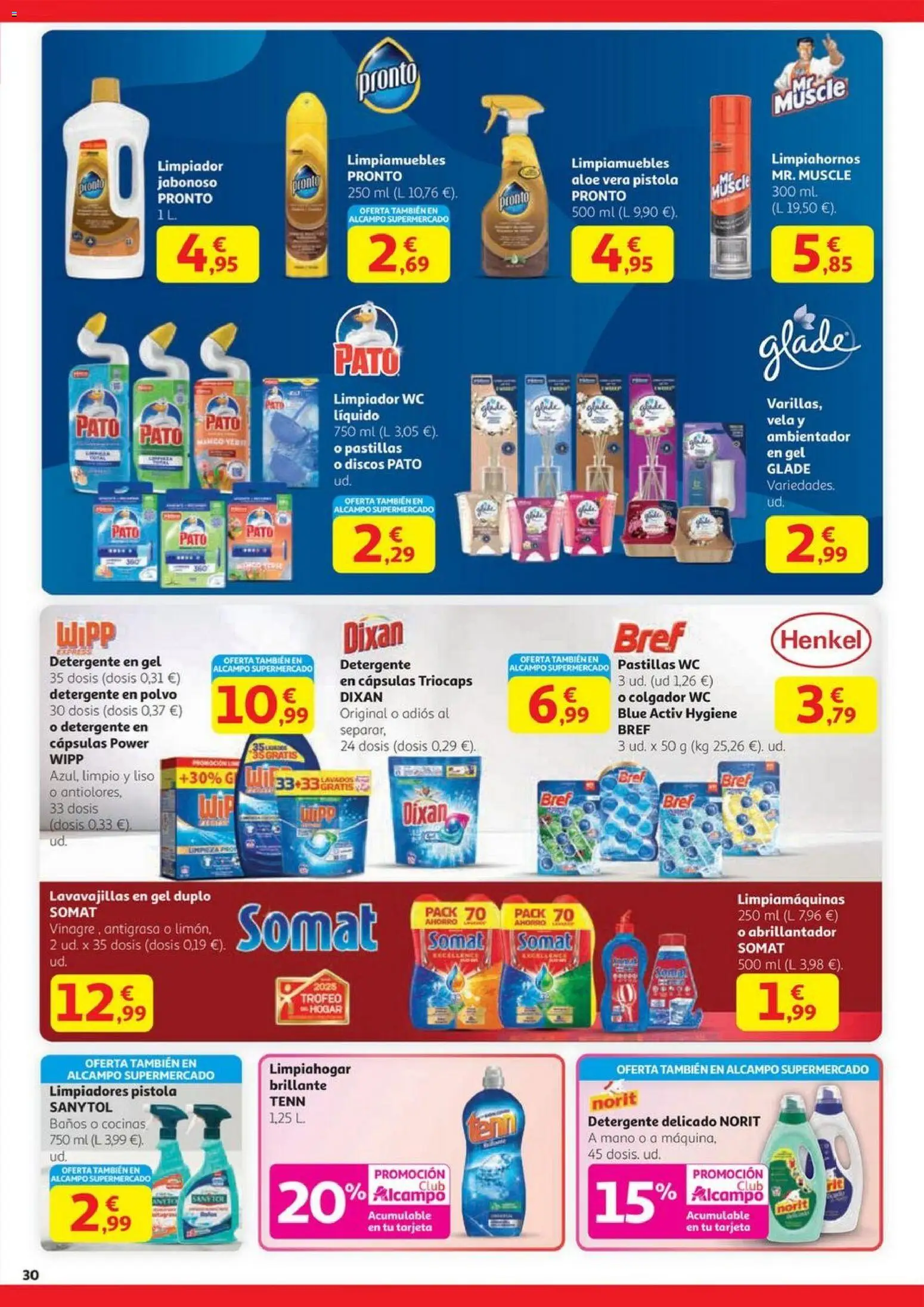 Alcampo - HG Madrid Unificado  │ válido desde el 23.10.2025 | Página: 30 | Productos: Polvo, Detergente, Vela, Lavavajillas