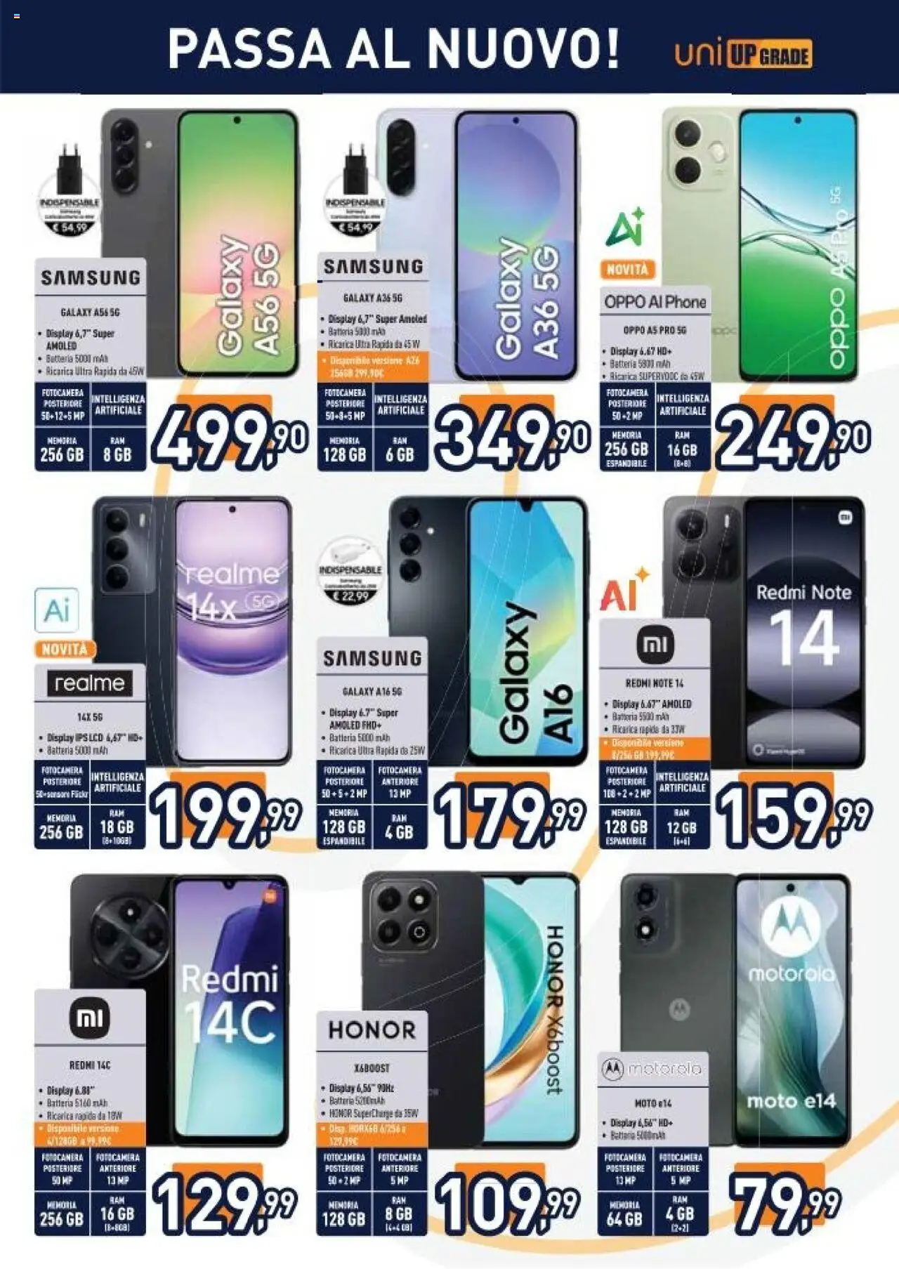Volantino Unieuro del 30.05.2025 | Pagina: 5 | Prodotti: Fotocamera, Batteria, Batterie, Samsung